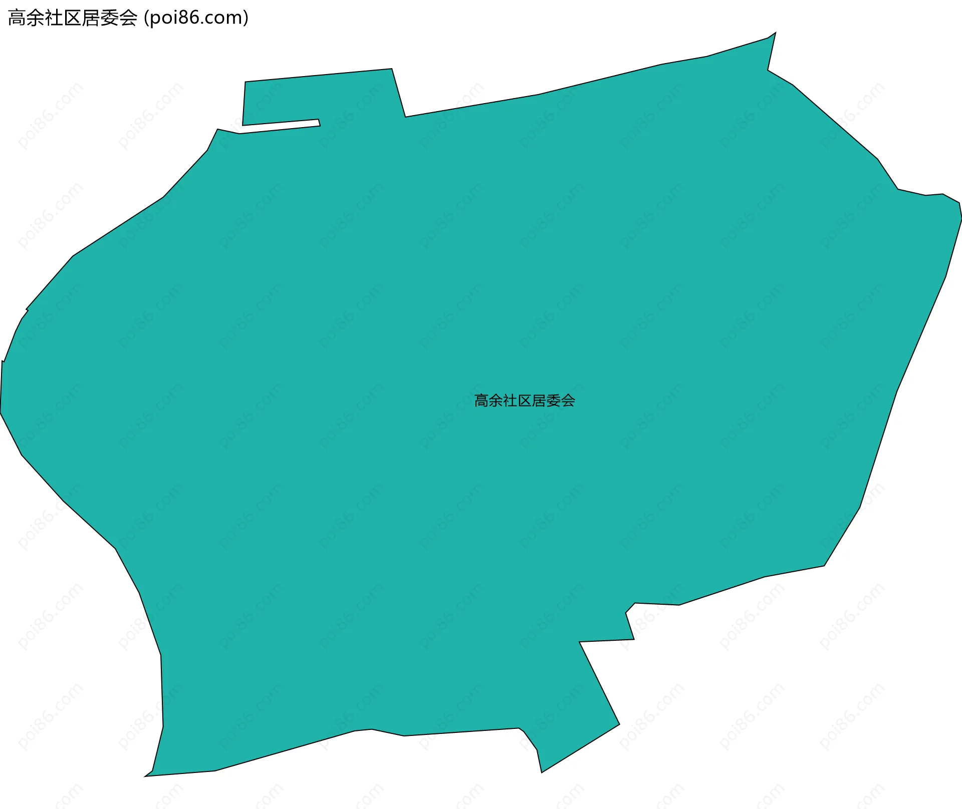 高余社区居委会边界地图
