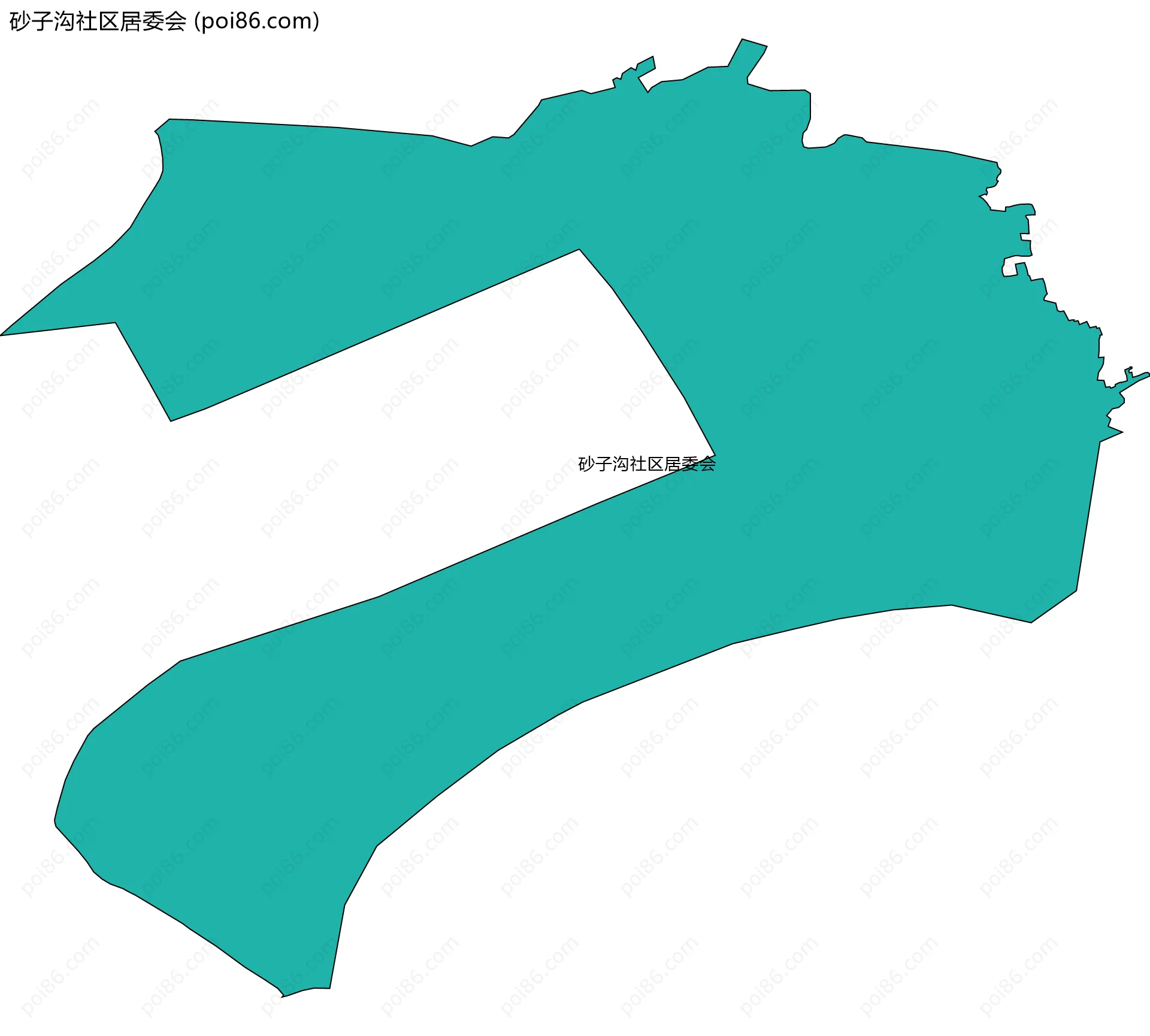 砂子沟社区居委会边界地图
