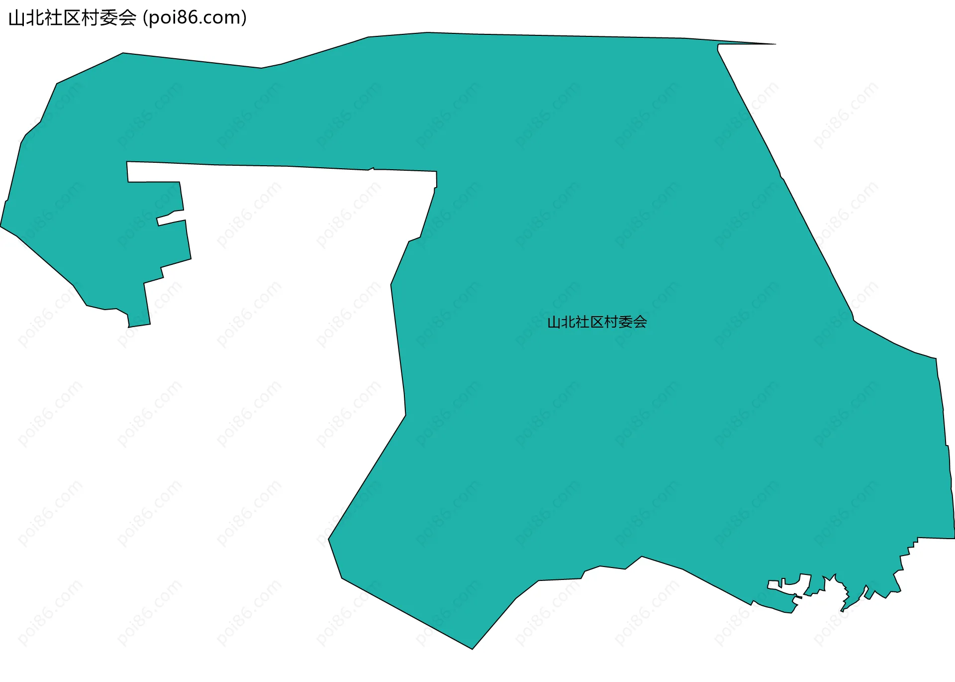 山北社区村委会边界地图