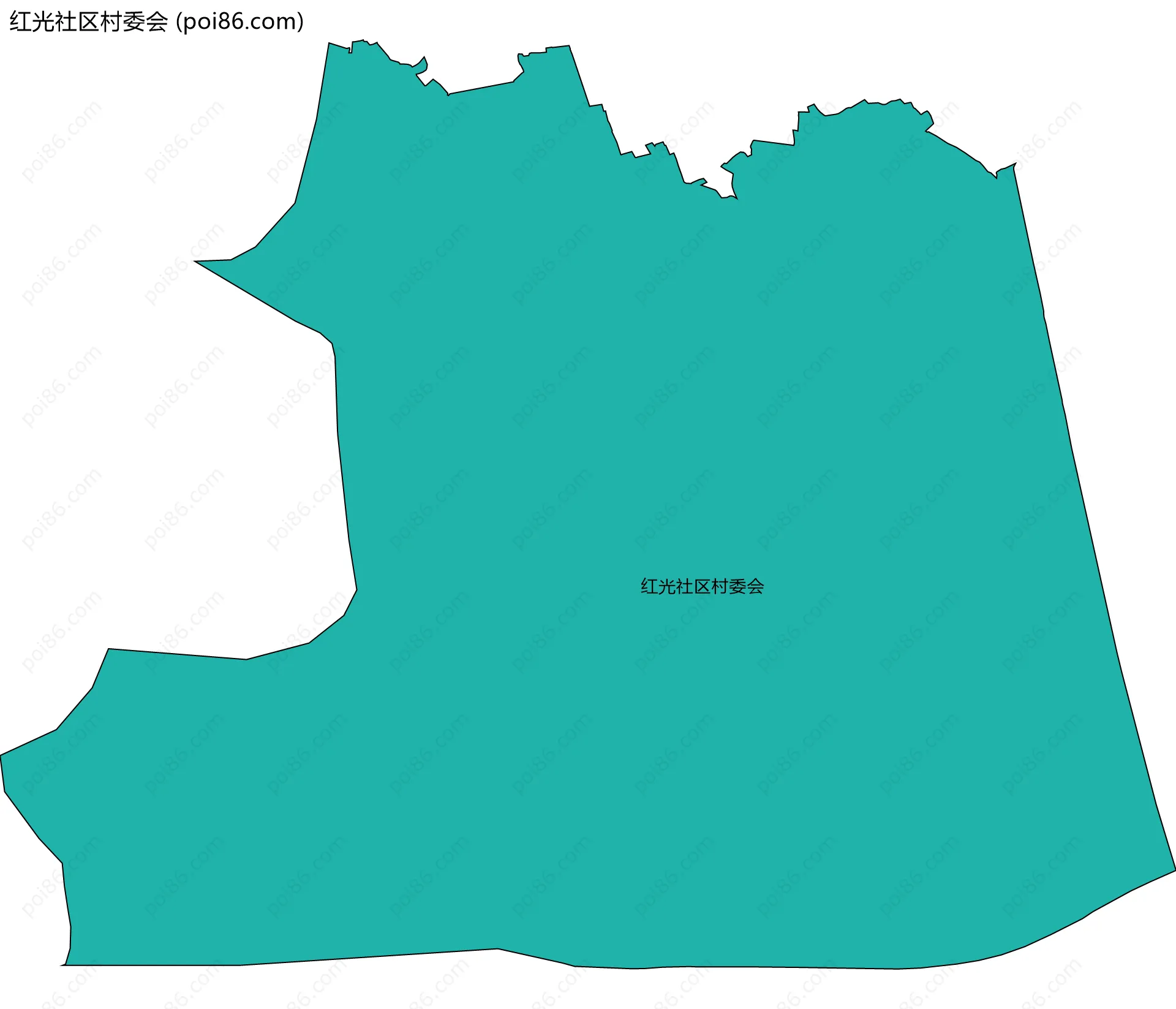 红光社区村委会边界地图