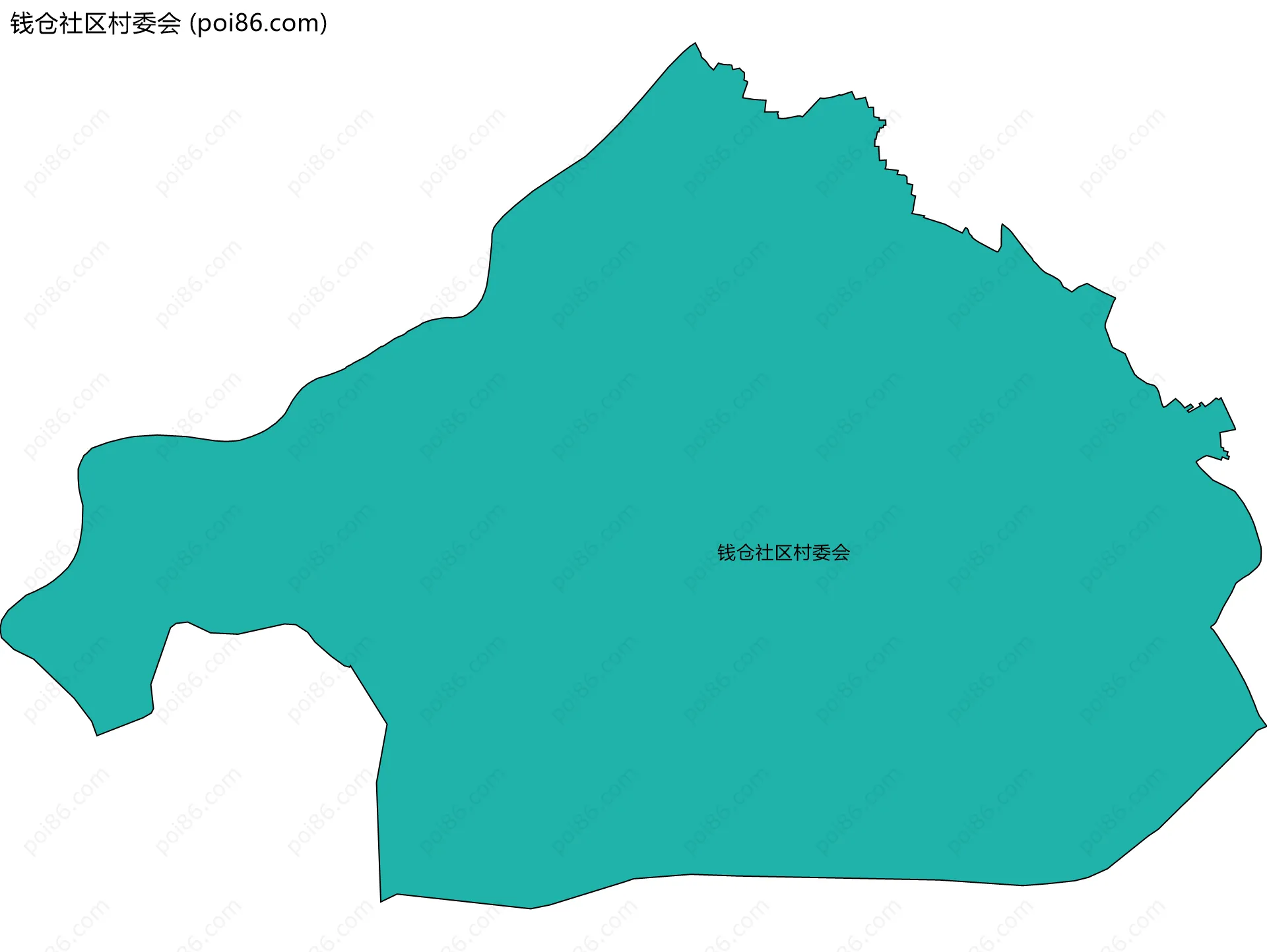 钱仓社区村委会边界地图