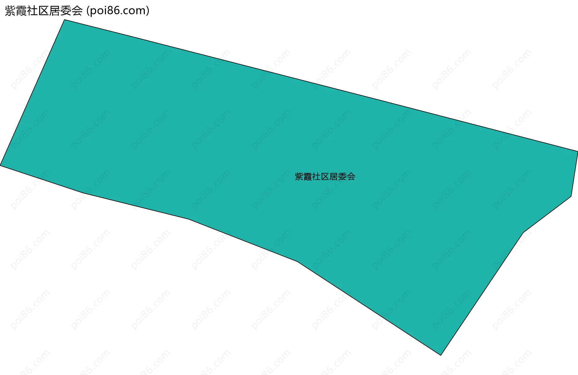 紫霞社区居委会边界地图