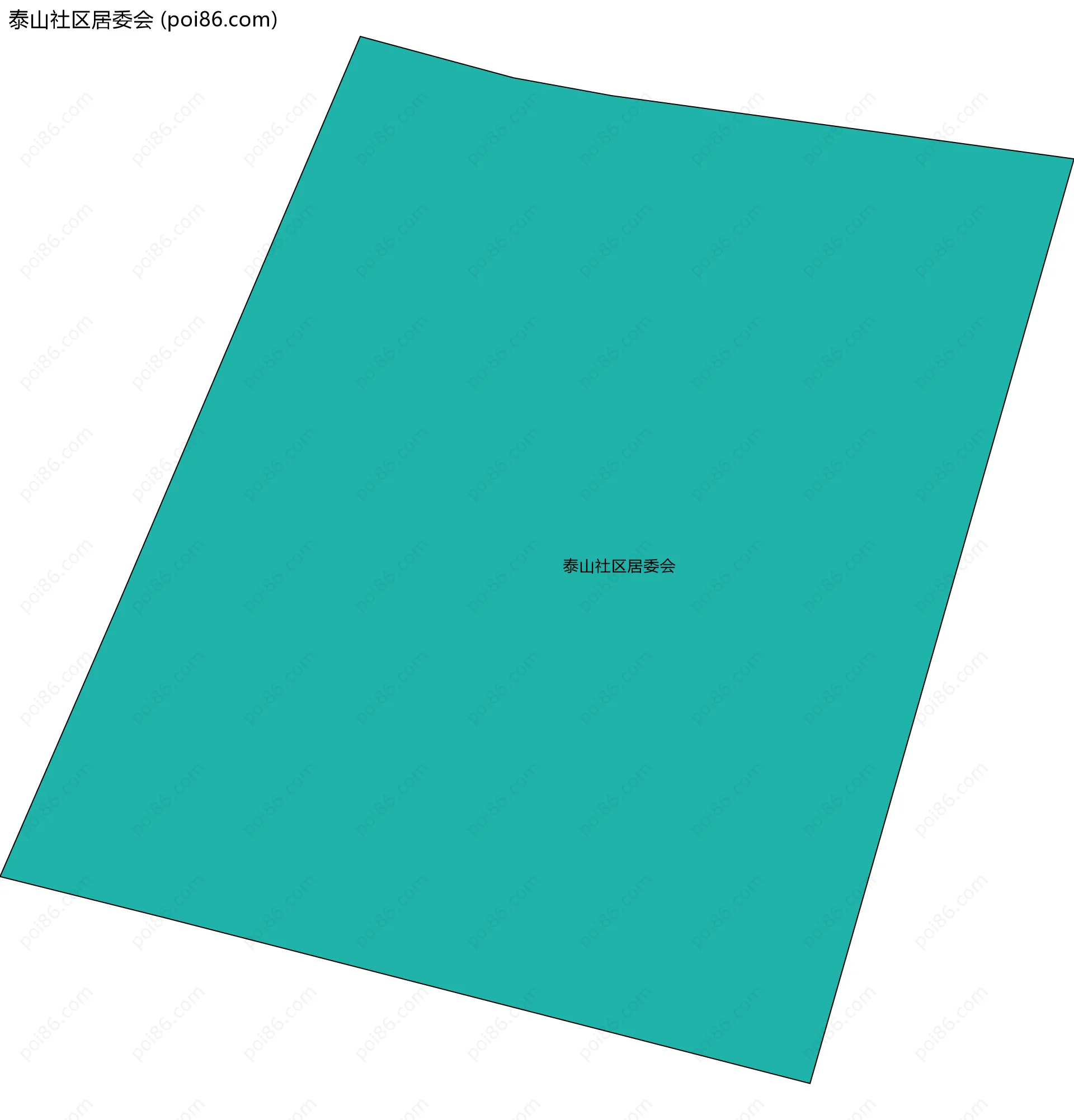 泰山社区居委会边界地图