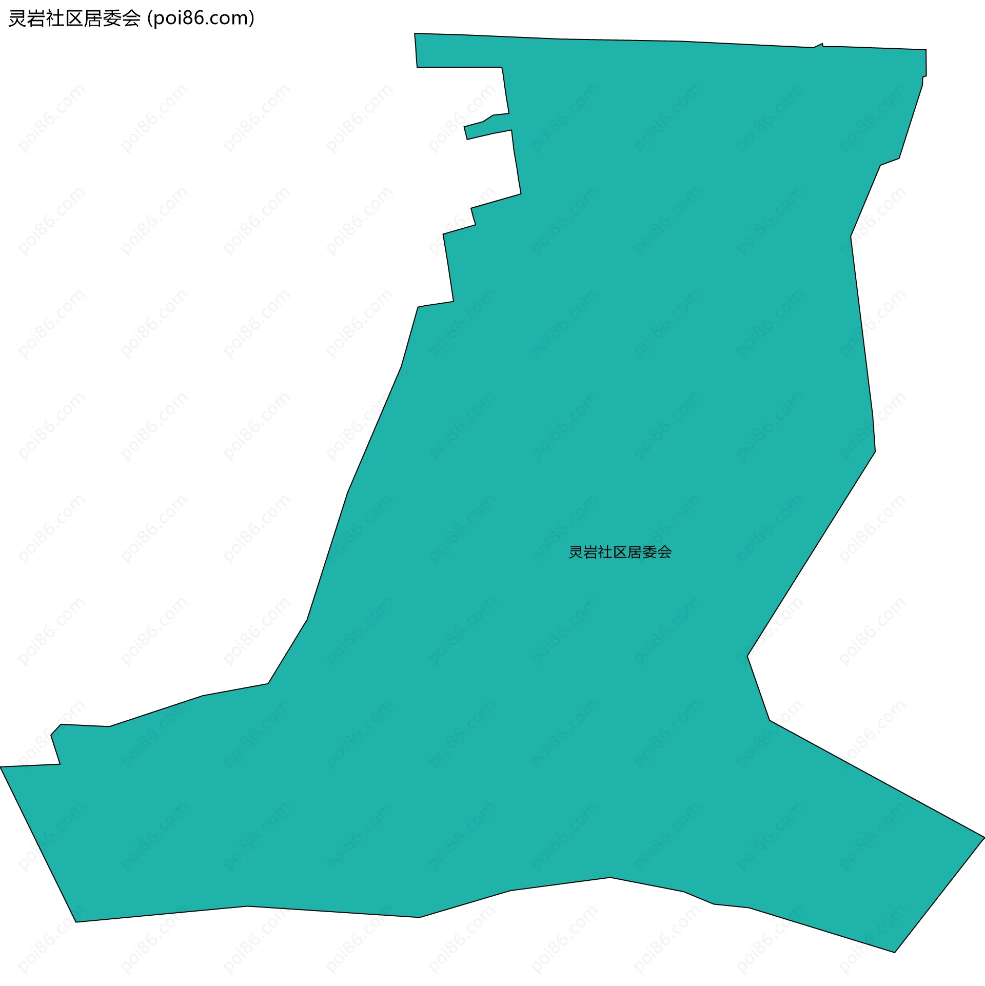 灵岩社区居委会边界地图