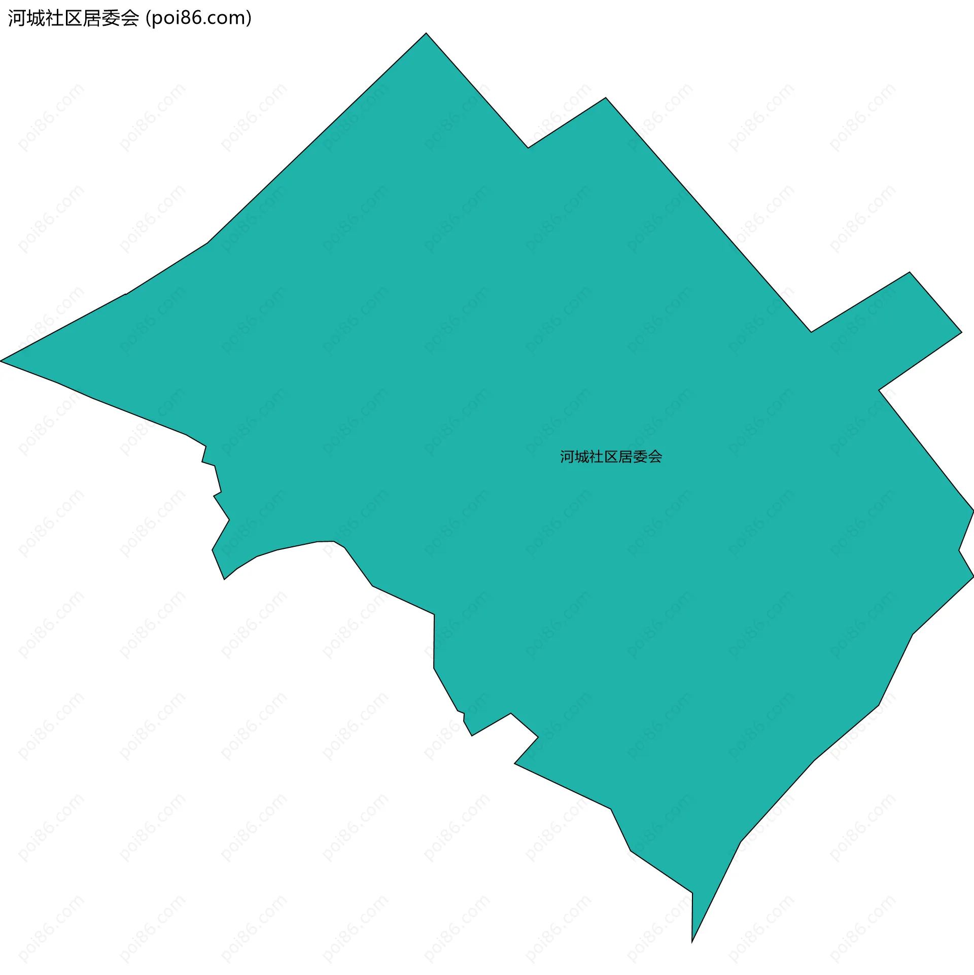 河城社区居委会边界地图