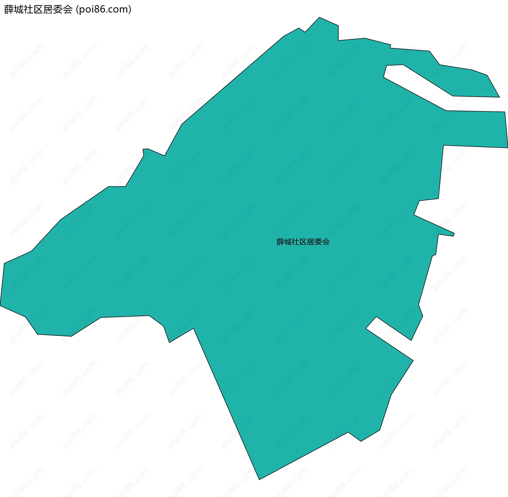 薛城社区居委会边界地图