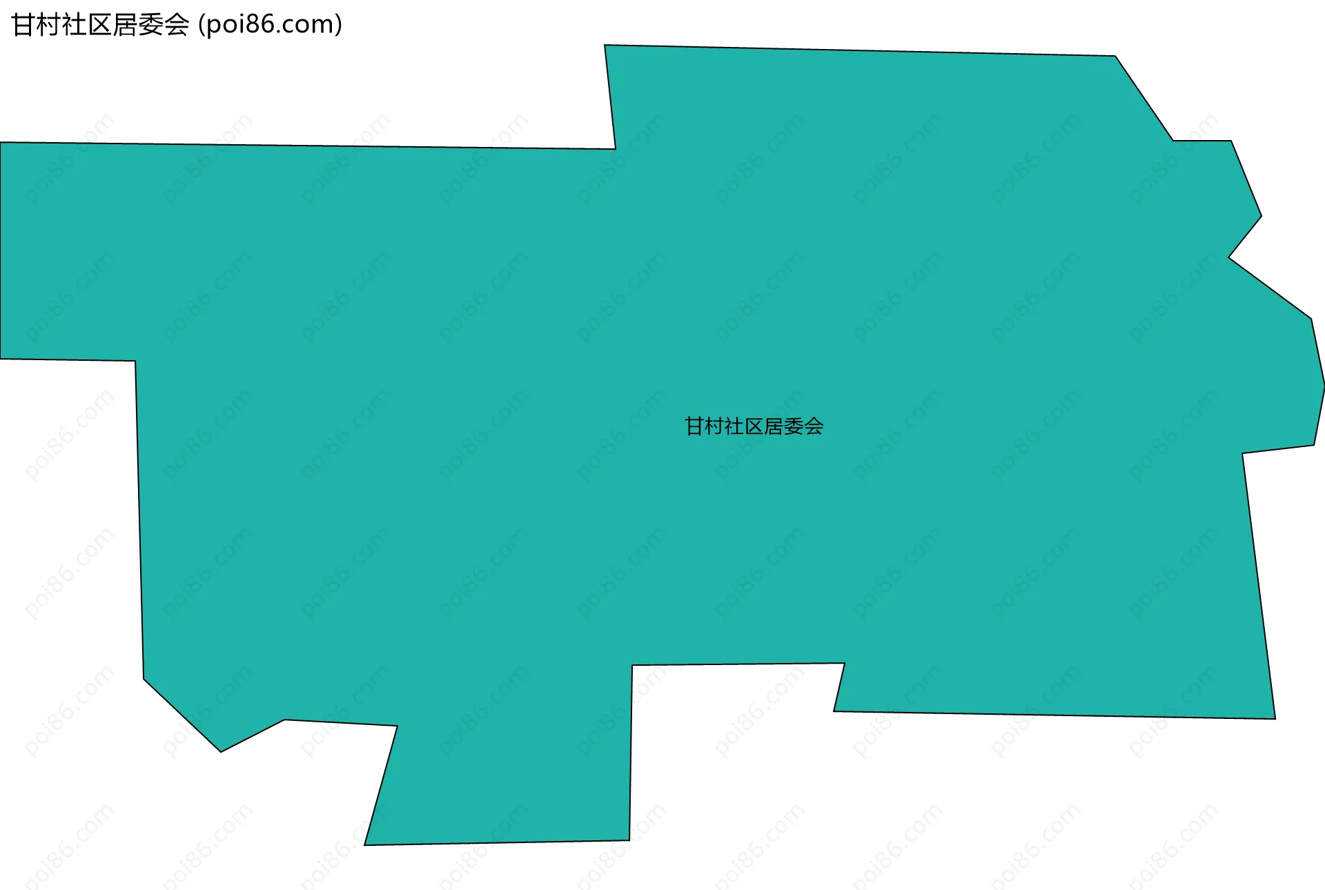 甘村社区居委会边界地图