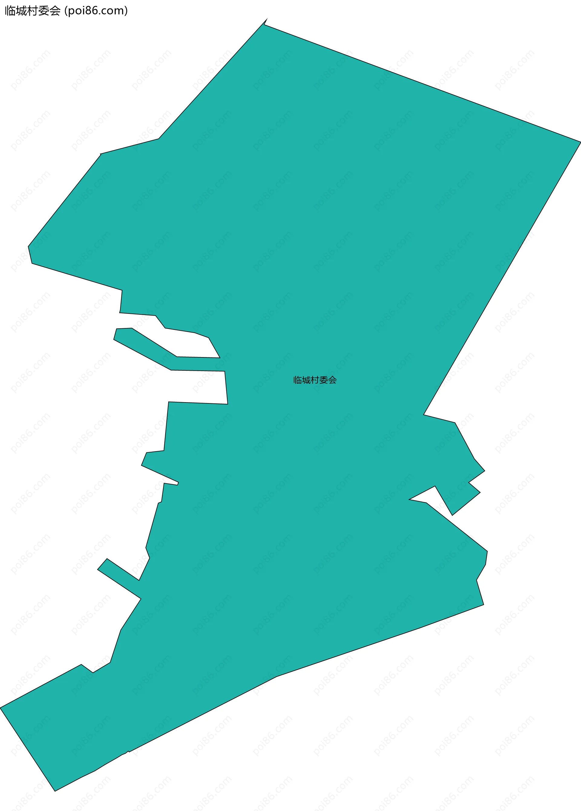 临城村委会边界地图