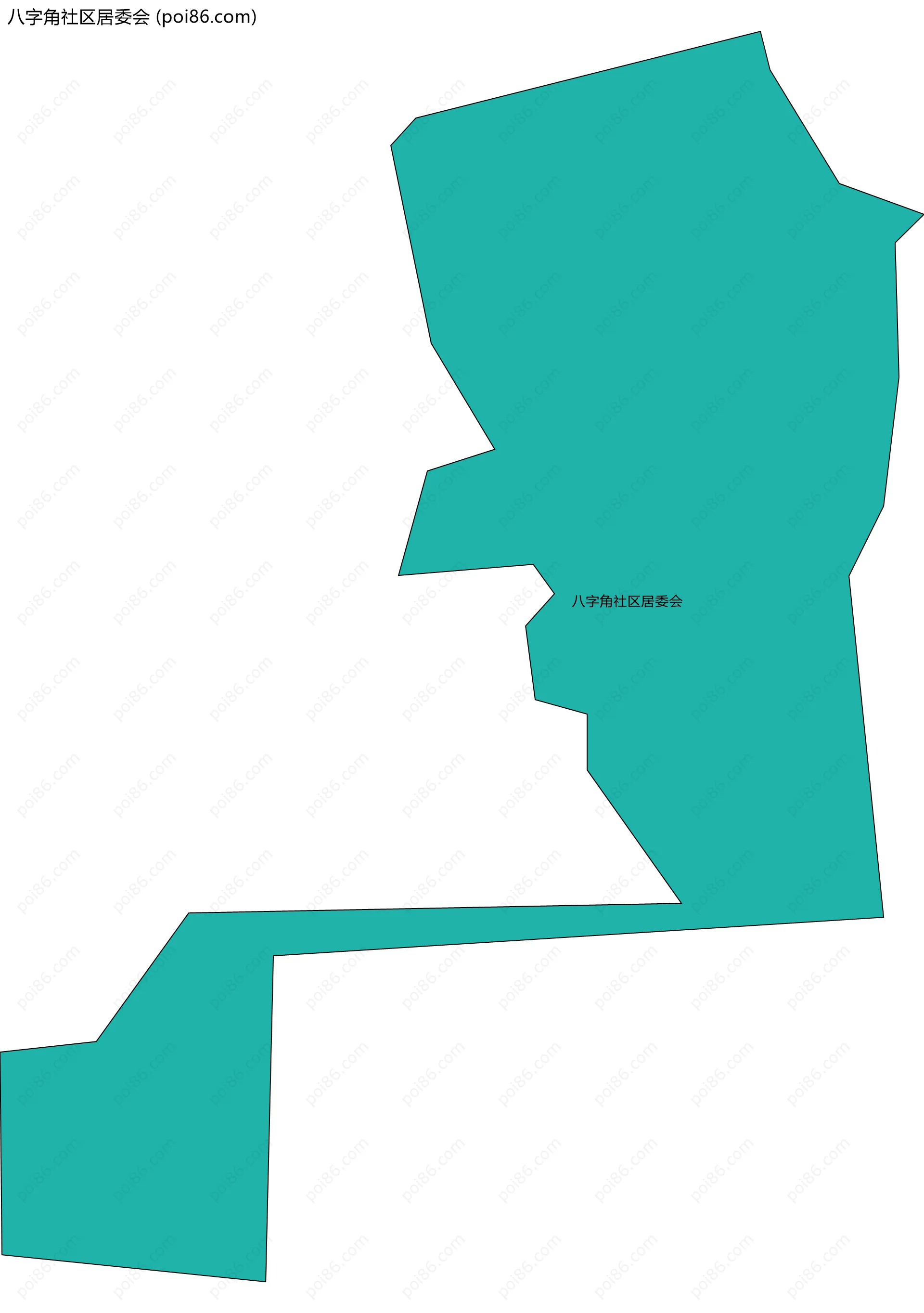 八字角社区居委会边界地图