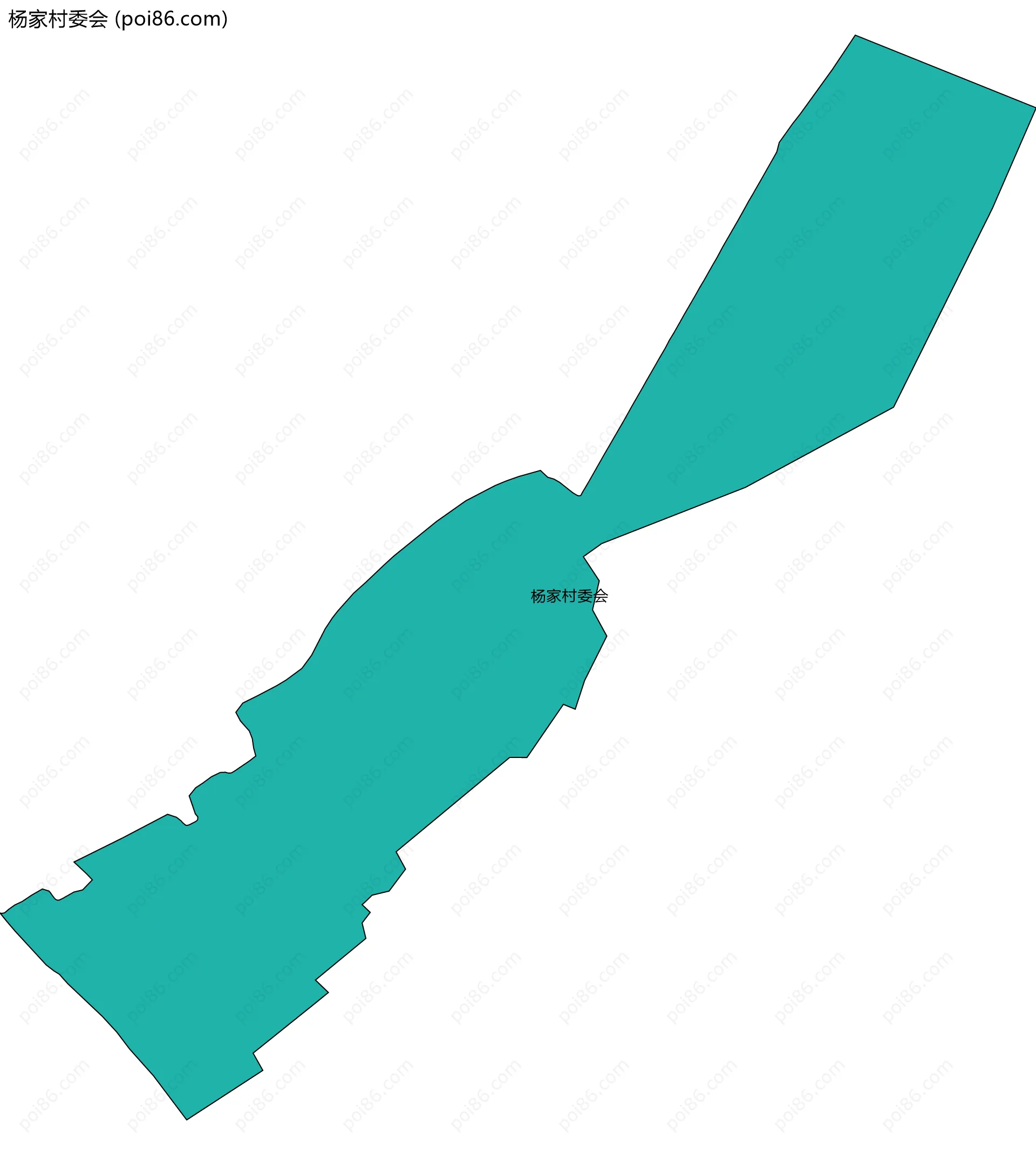 杨家村委会边界地图