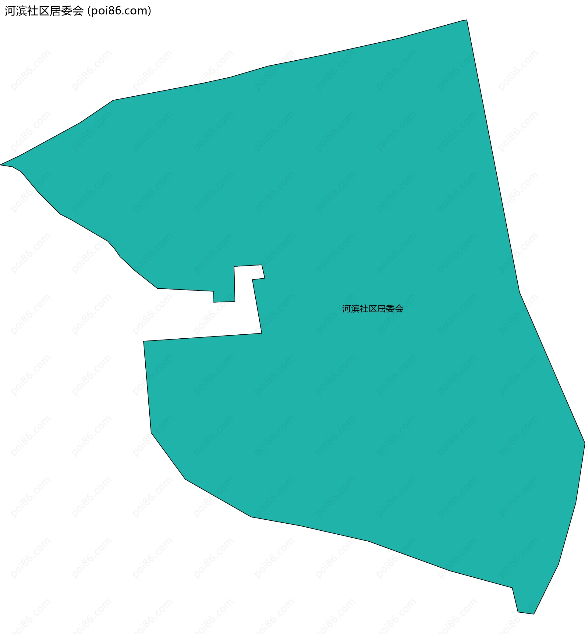 河滨社区居委会边界地图