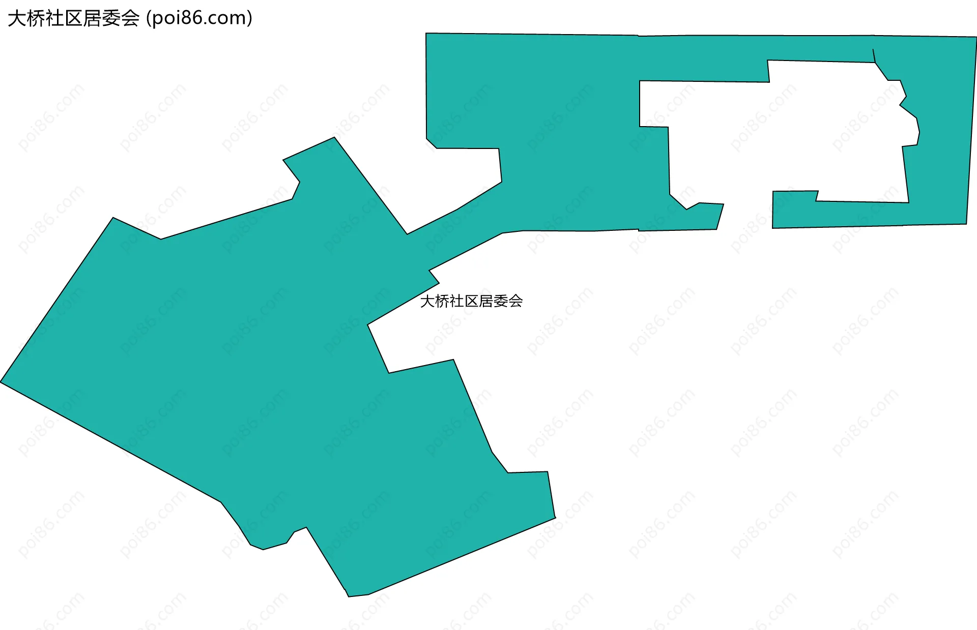 大桥社区居委会边界地图