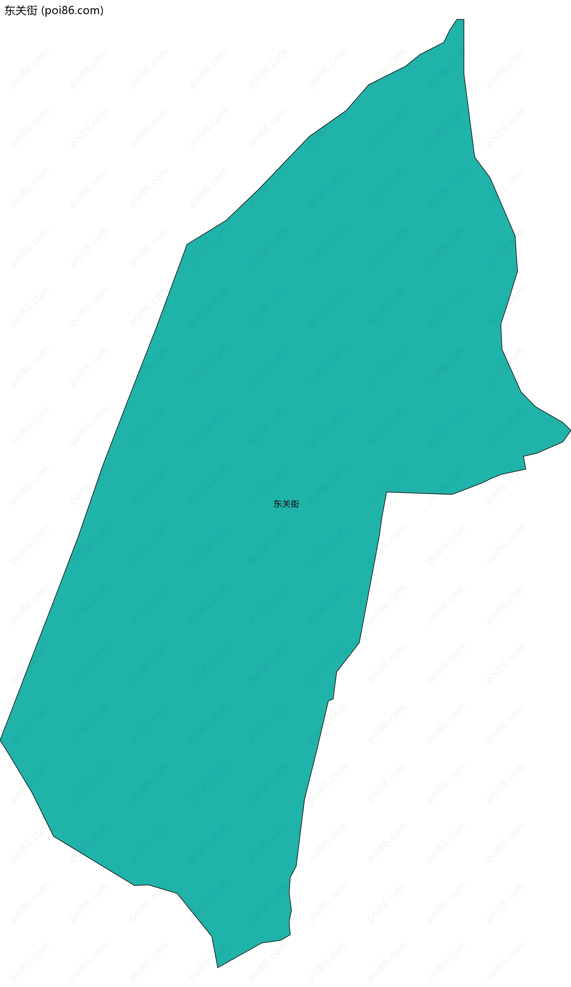 东关街边界地图