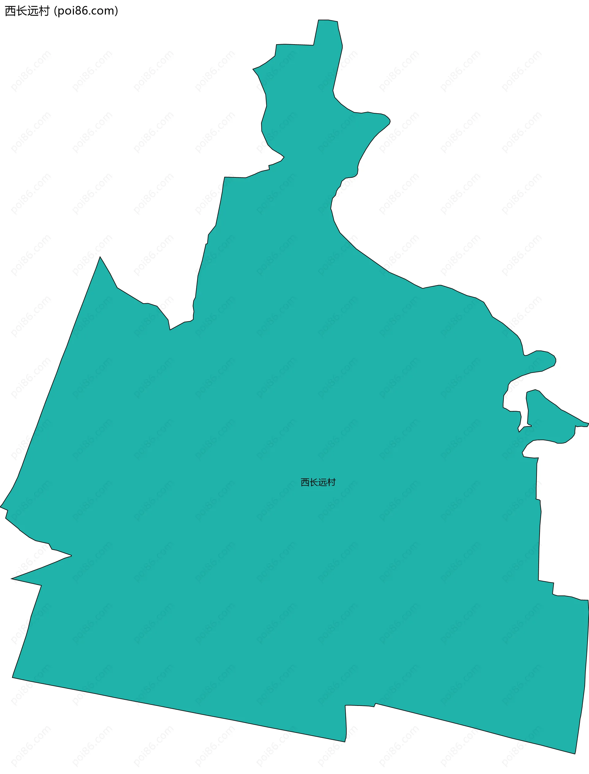 西长远村边界地图