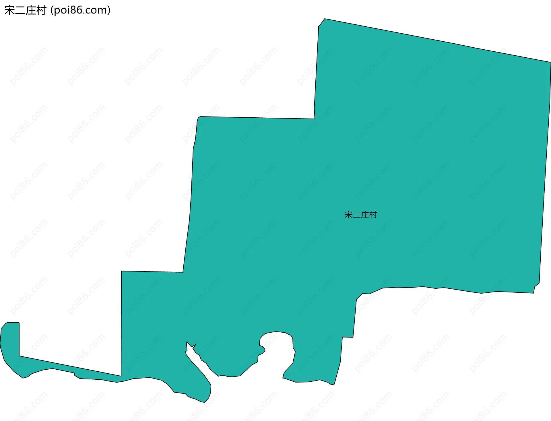 宋二庄村边界地图