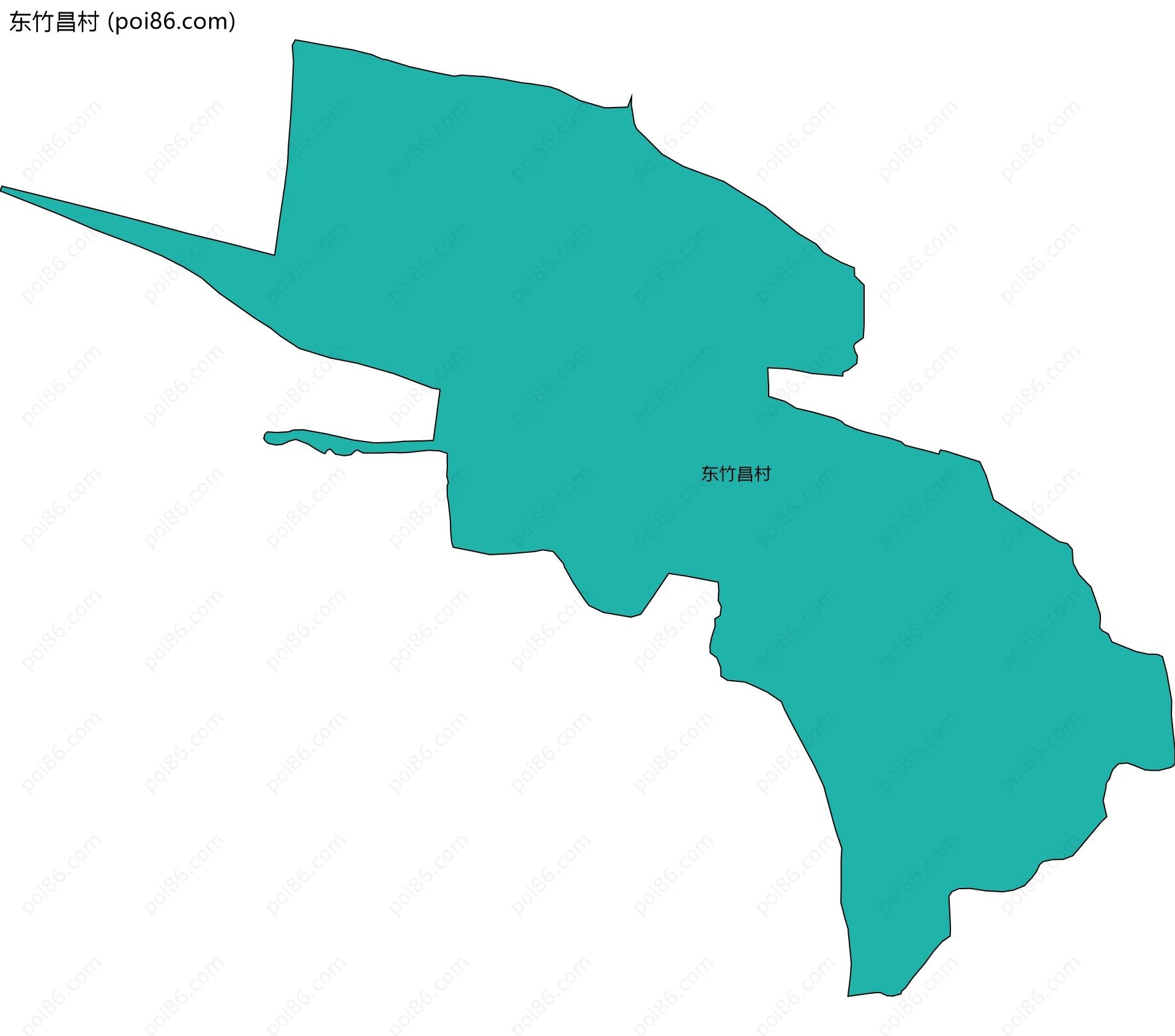 东竹昌村边界地图