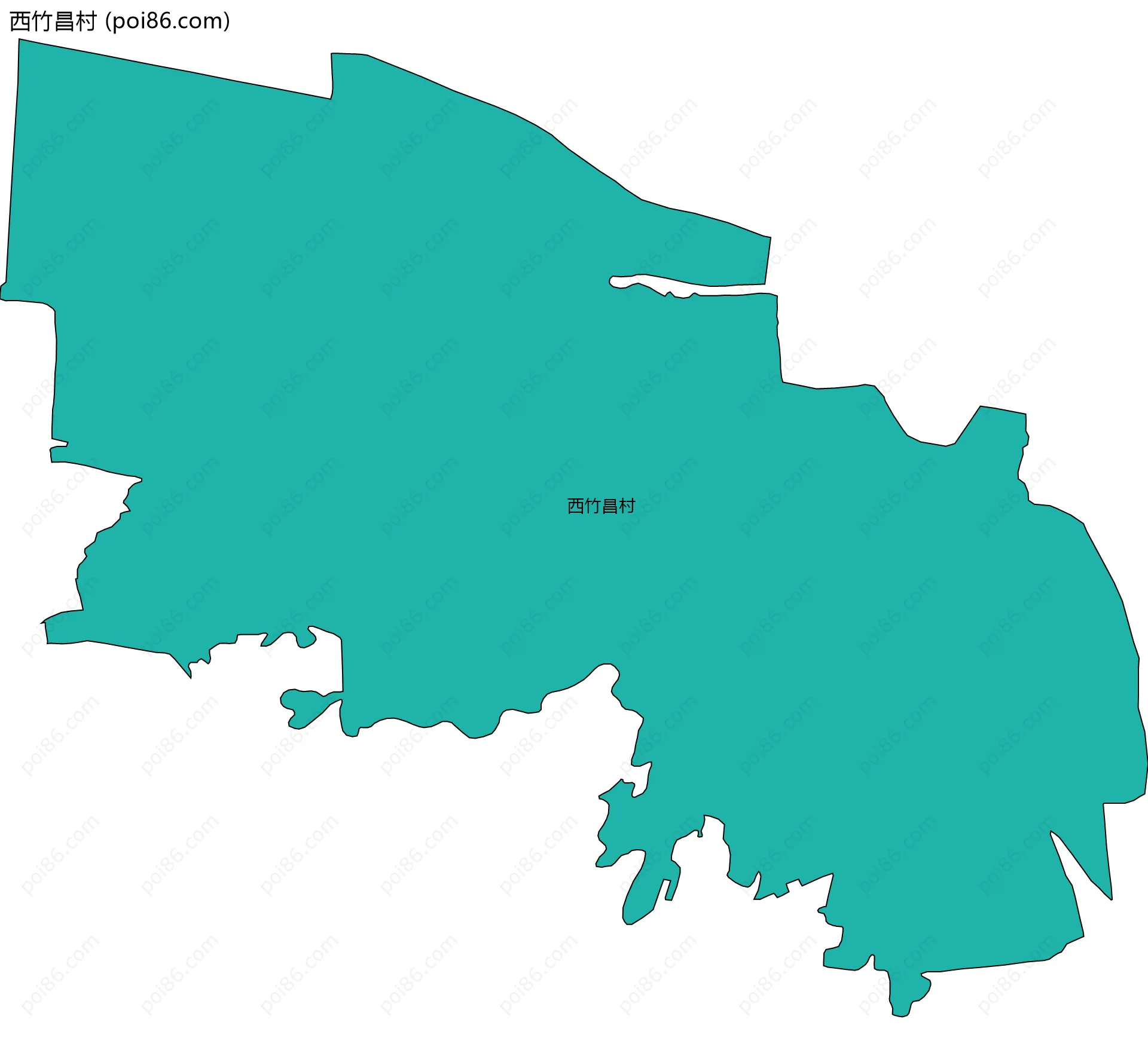 西竹昌村边界地图