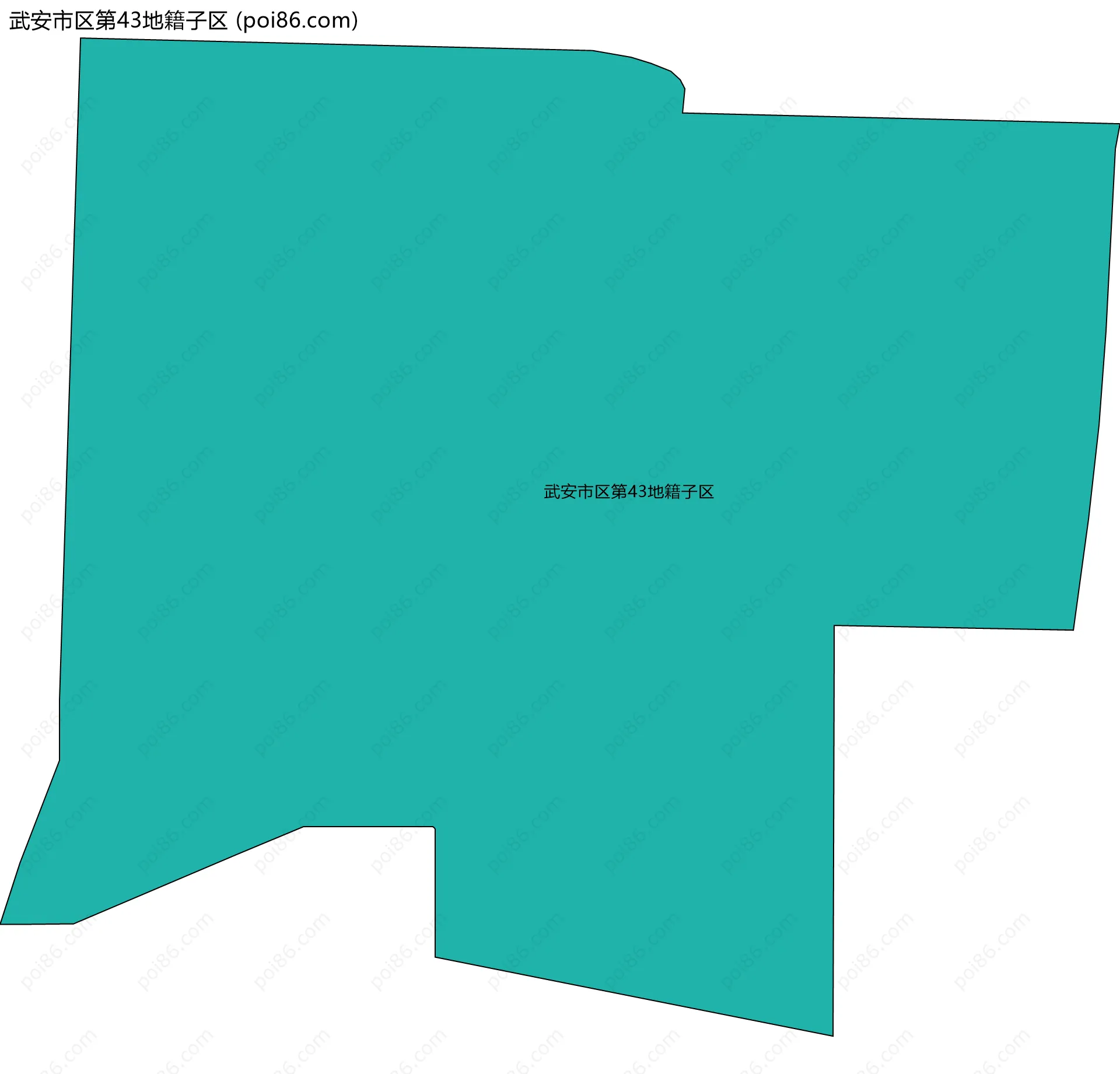 武安市区第43地籍子区边界地图