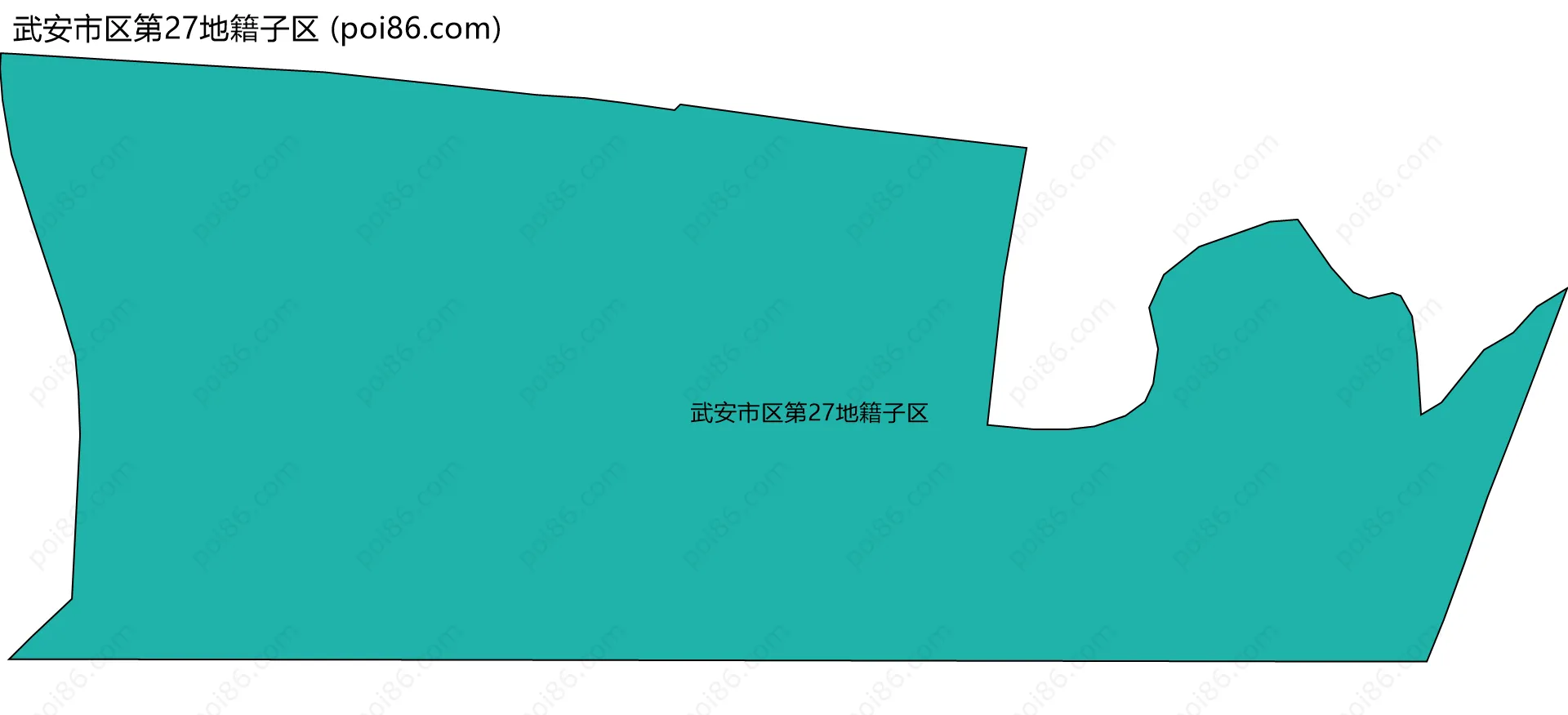 武安市区第27地籍子区边界地图