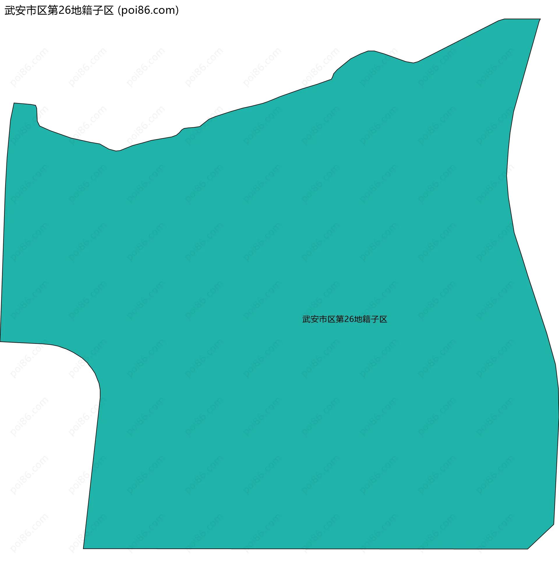 武安市区第26地籍子区边界地图