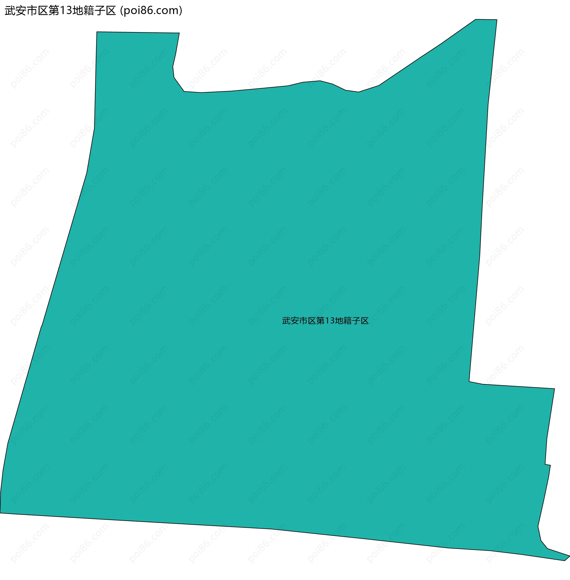 武安市区第13地籍子区边界地图