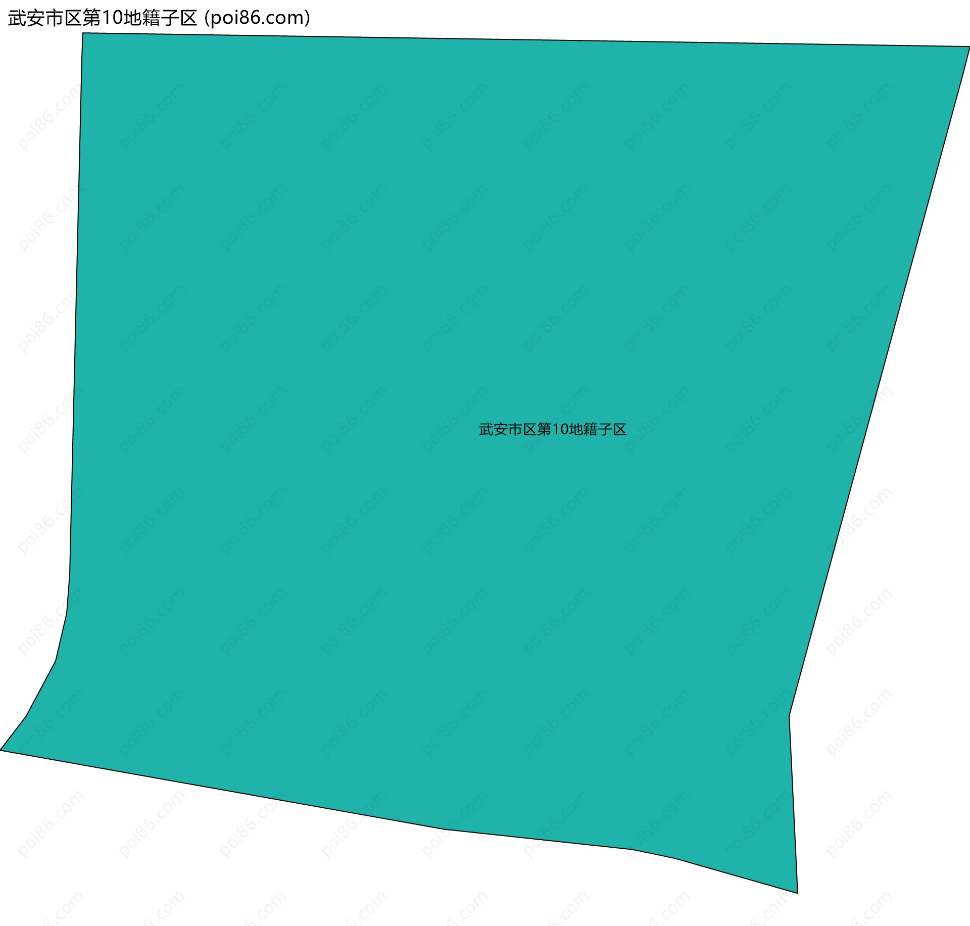 武安市区第10地籍子区边界地图