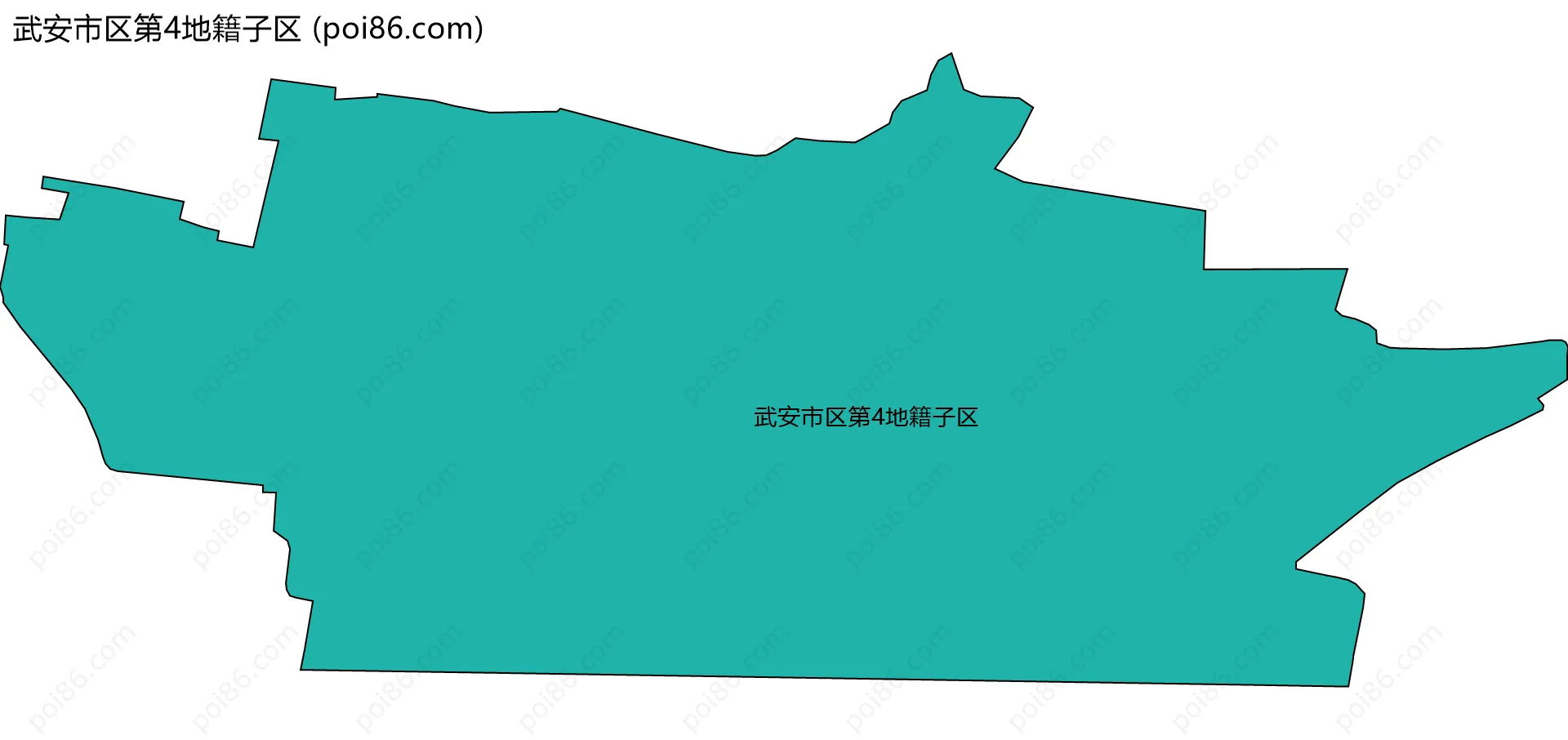 武安市区第4地籍子区边界地图