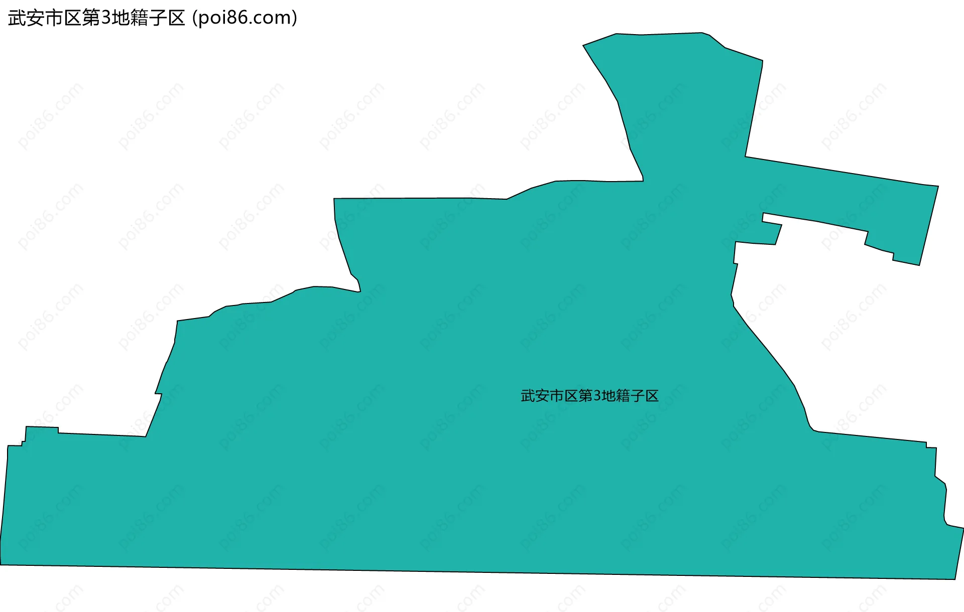 武安市区第3地籍子区边界地图