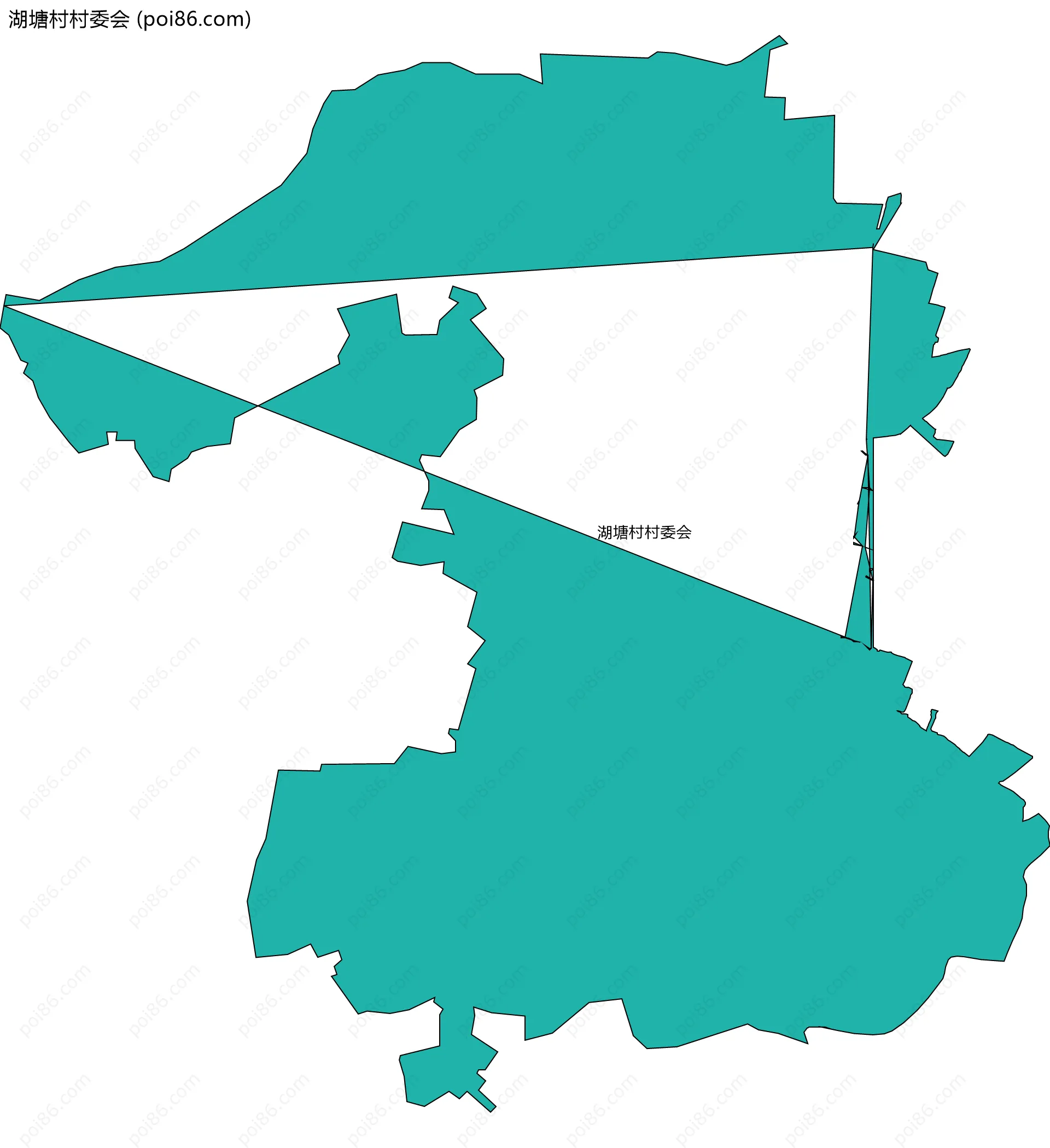 湖塘村村委会边界地图