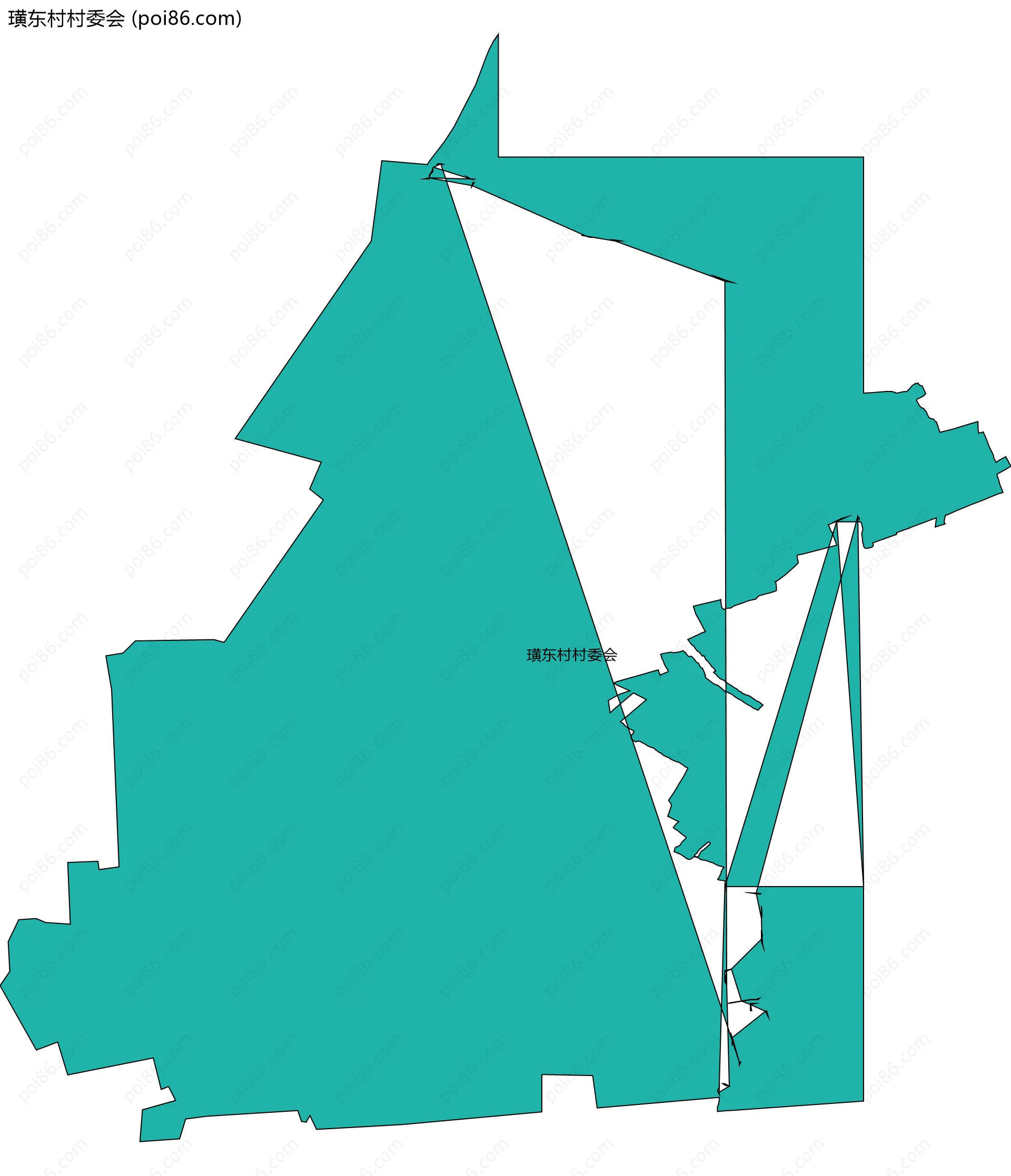 璜东村村委会边界地图