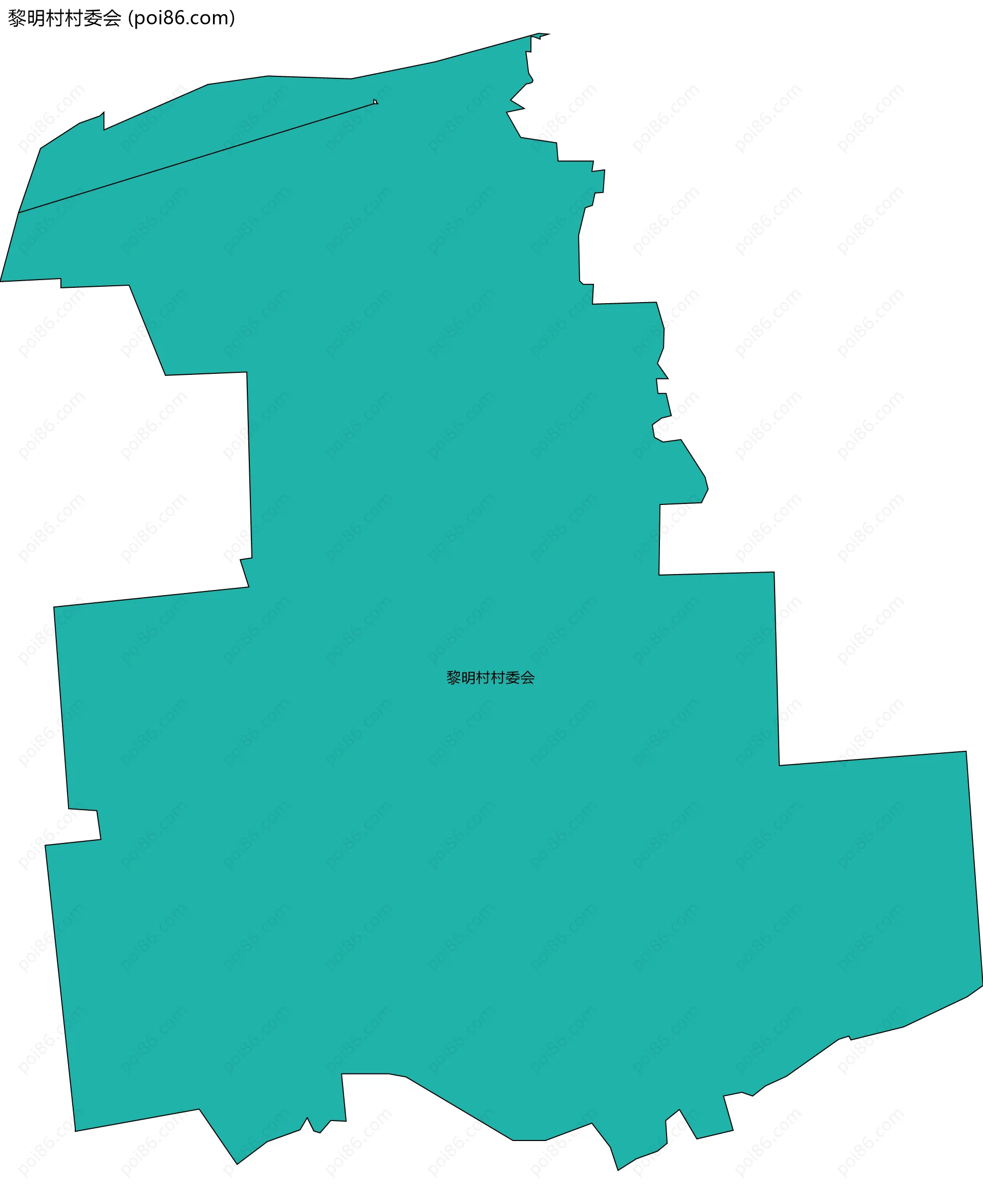 黎明村村委会边界地图