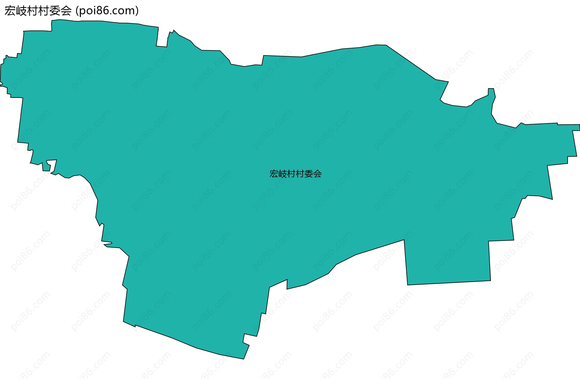 宏岐村村委会边界地图