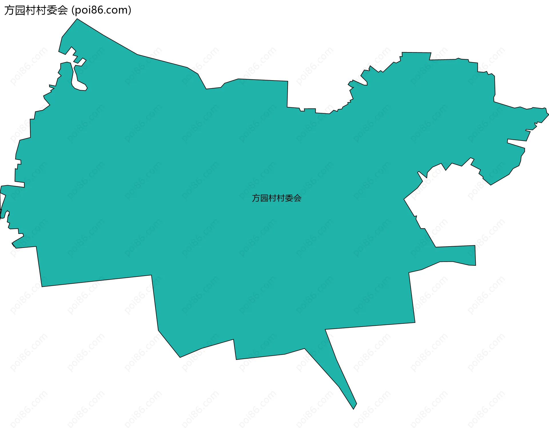 方园村村委会边界地图