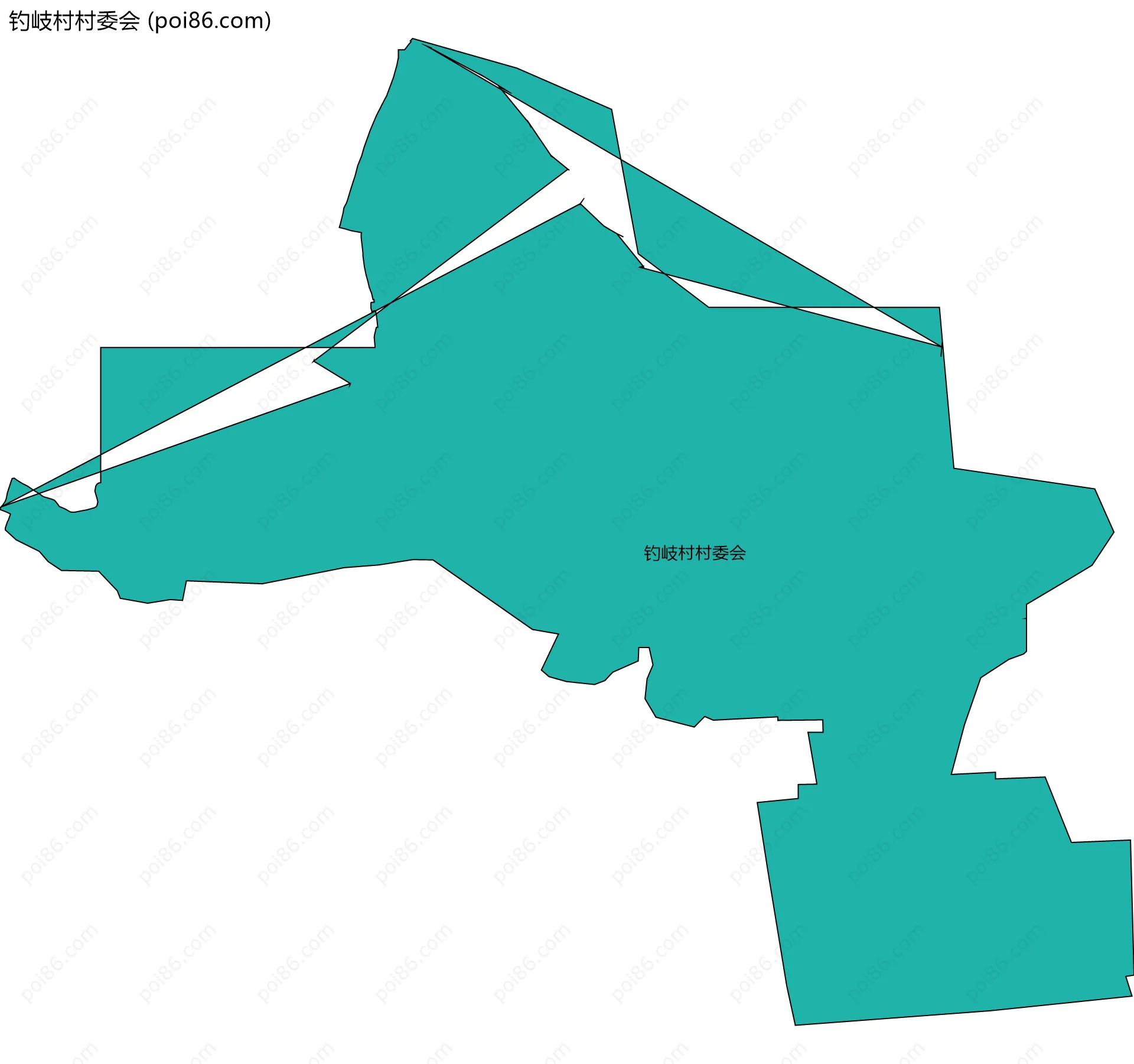 钓岐村村委会边界地图