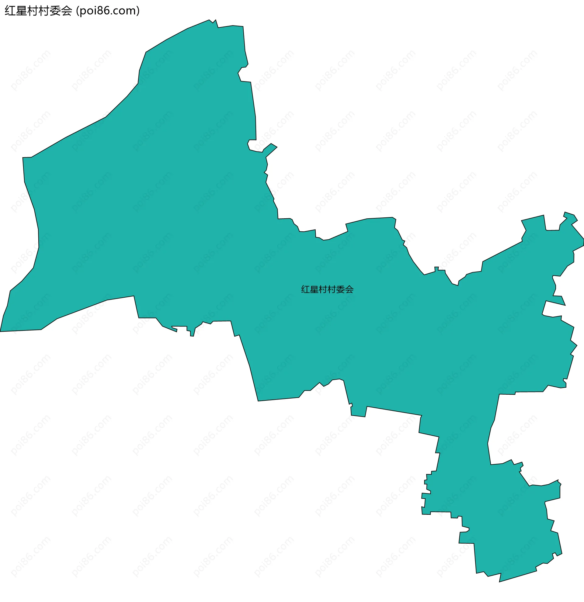 红星村村委会边界地图