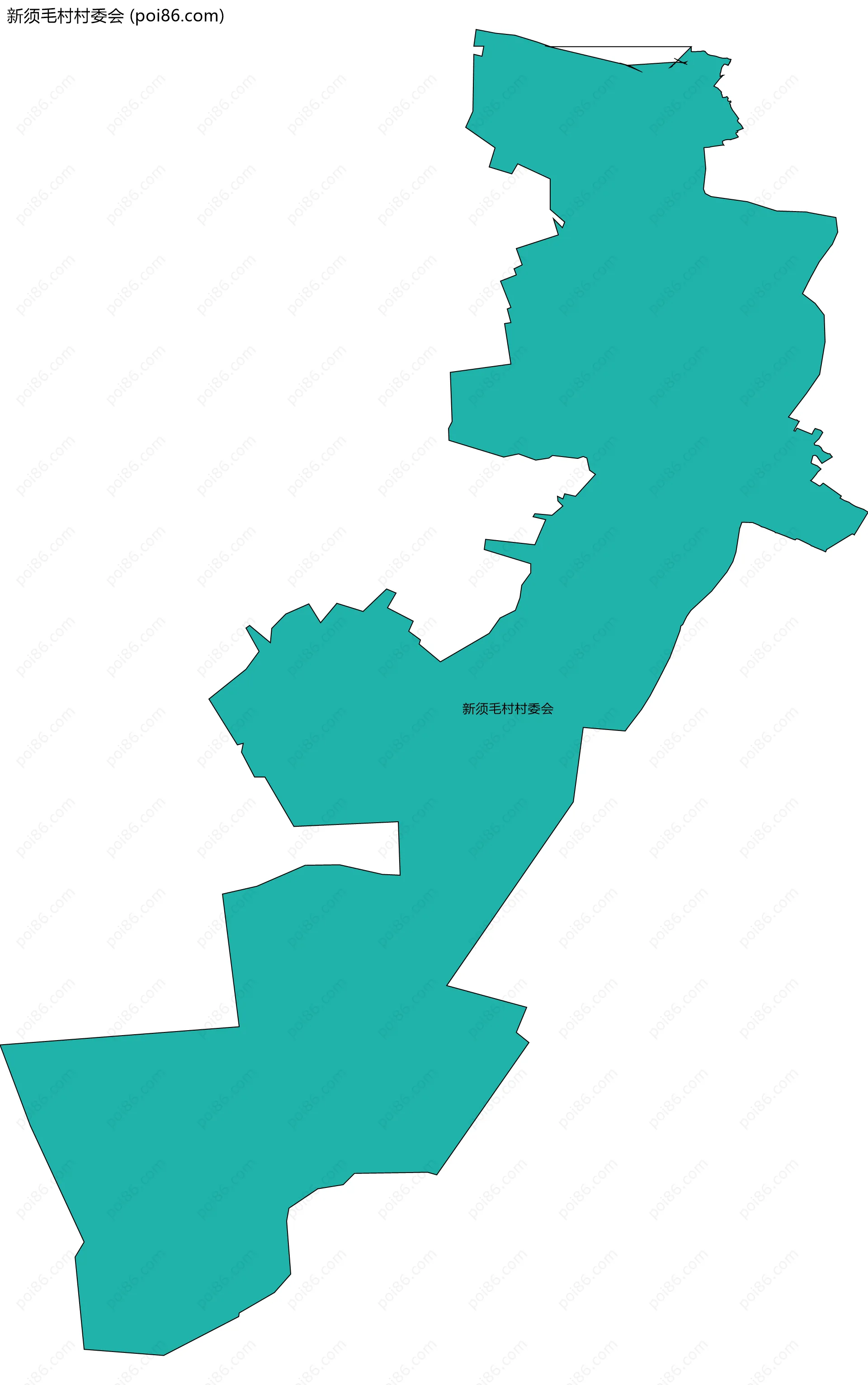 新须毛村村委会边界地图