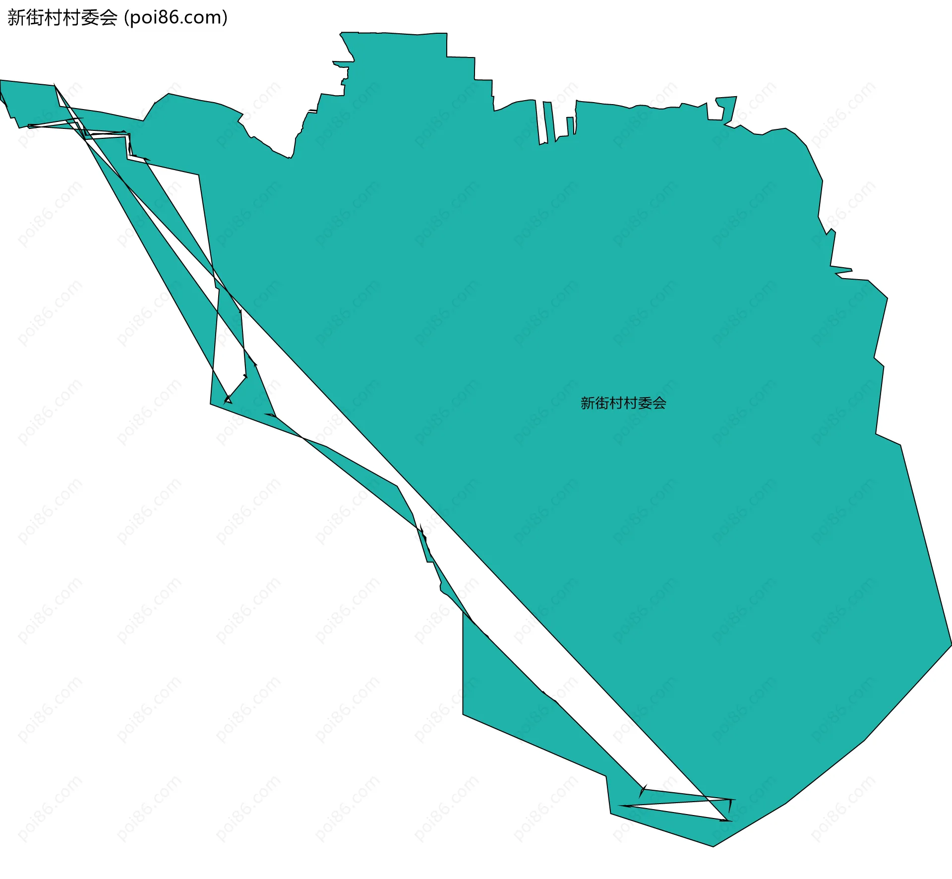 新街村村委会边界地图