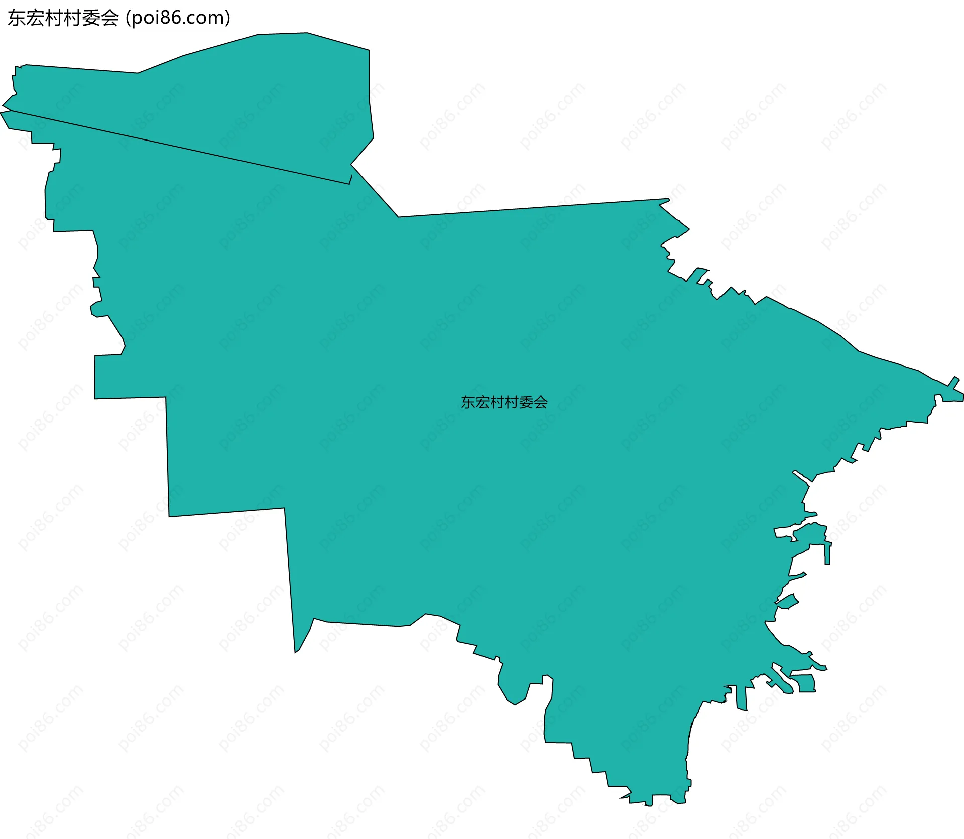 东宏村村委会边界地图
