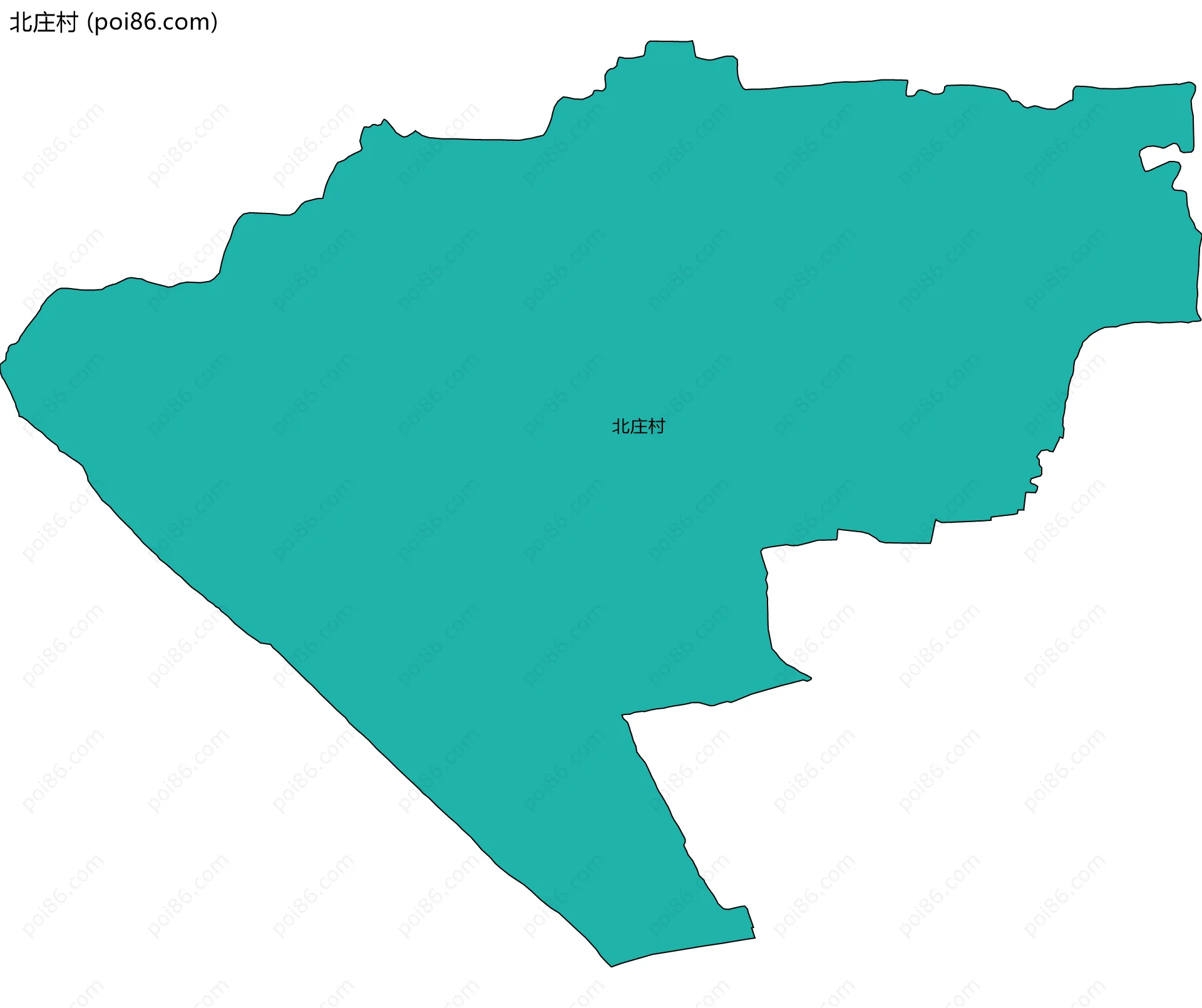 北庄村边界地图