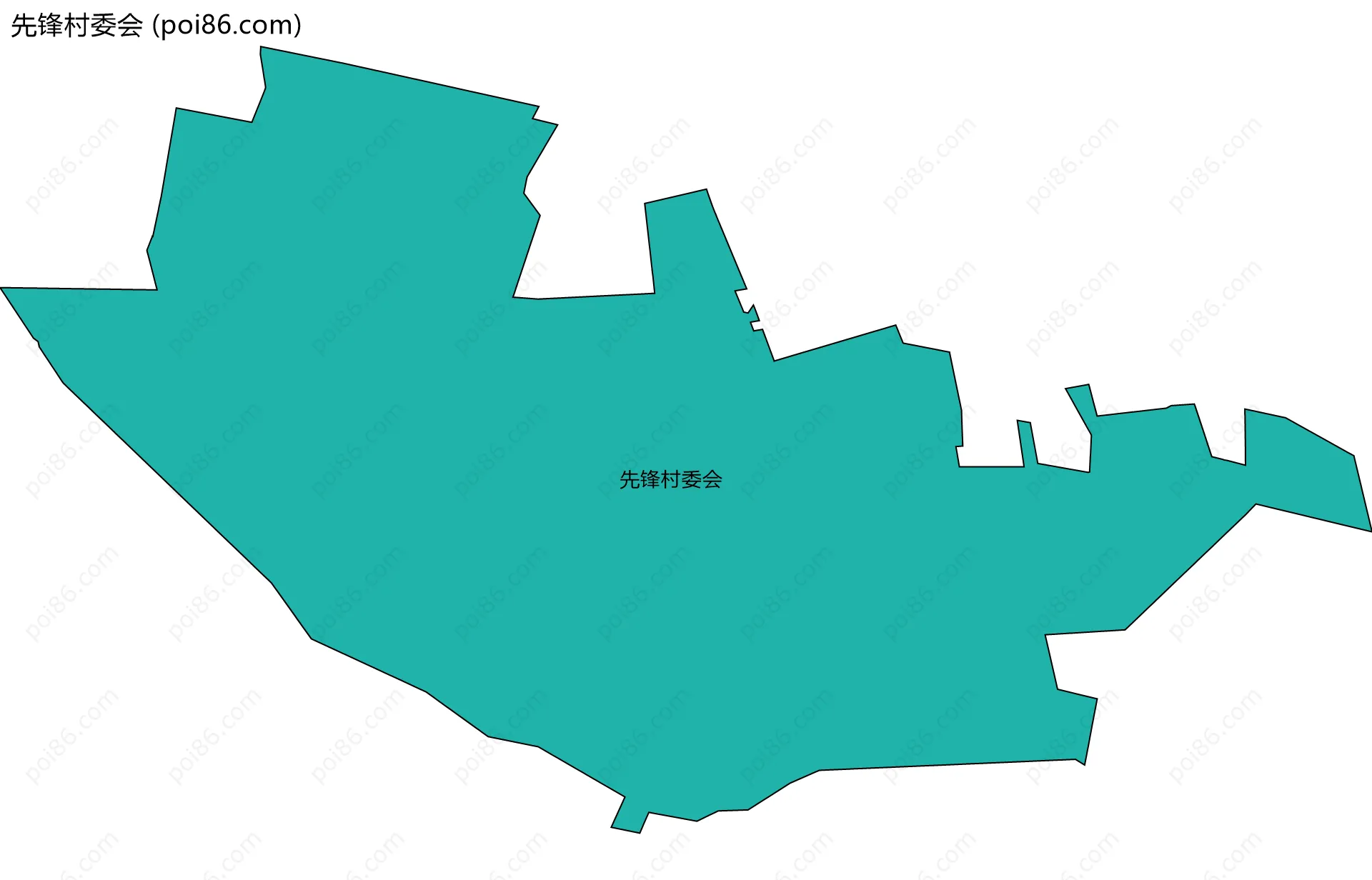 先锋村委会边界地图