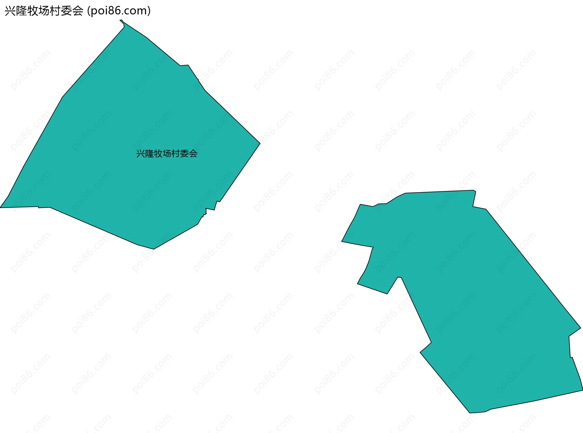 兴隆牧场村委会边界地图