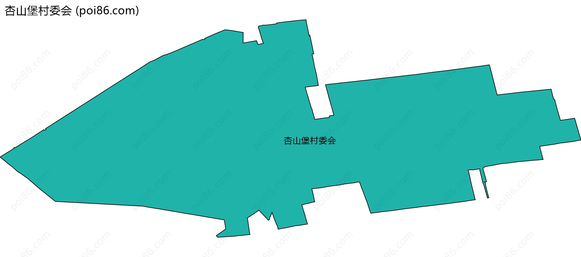 杏山堡村委会边界地图