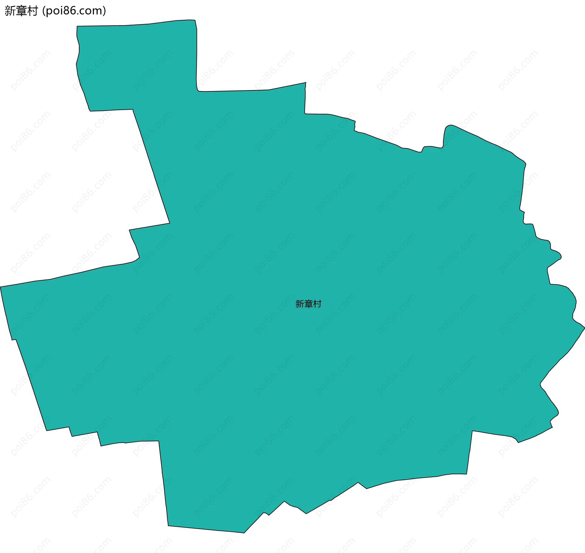 新章村边界地图