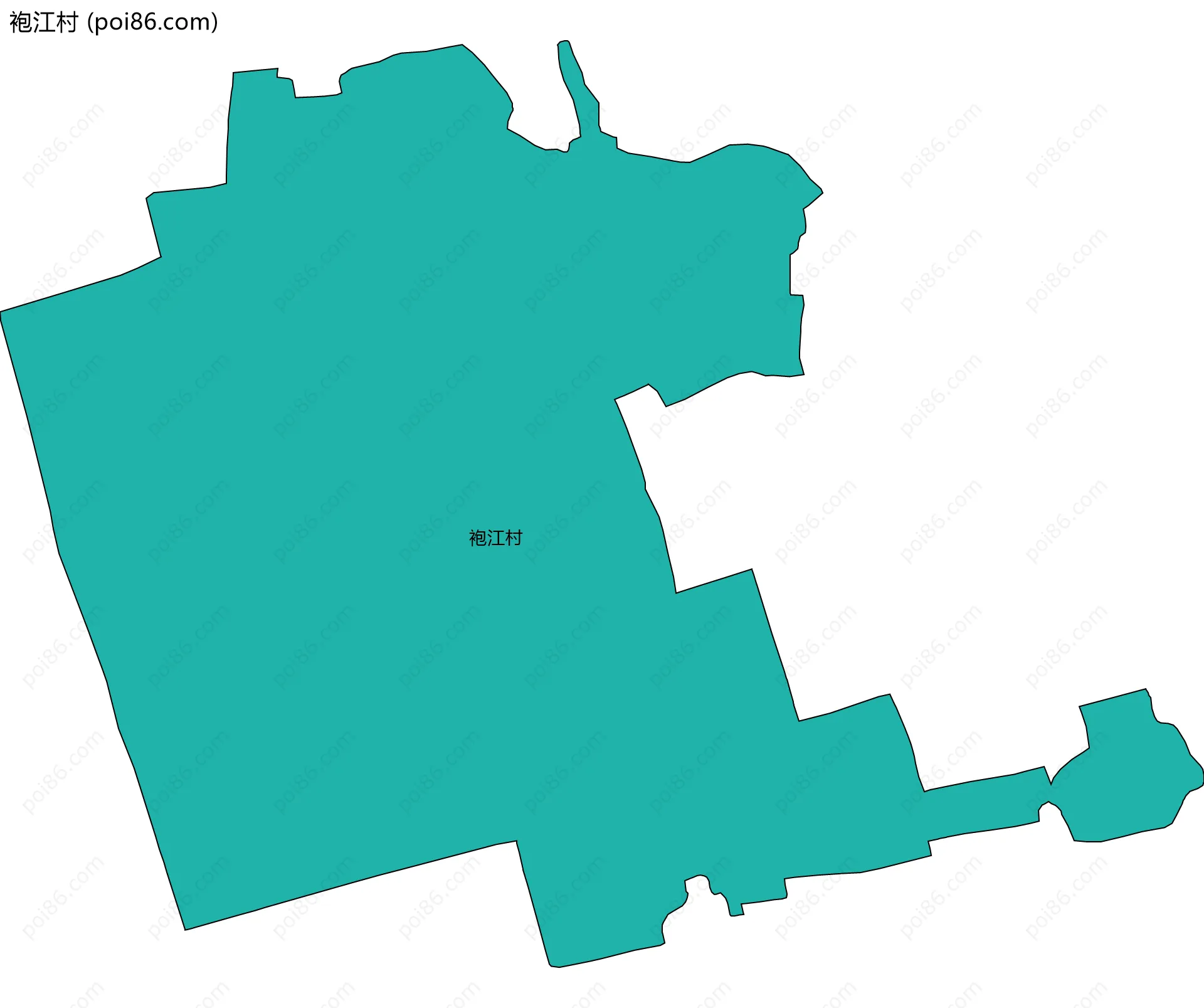袍江村边界地图