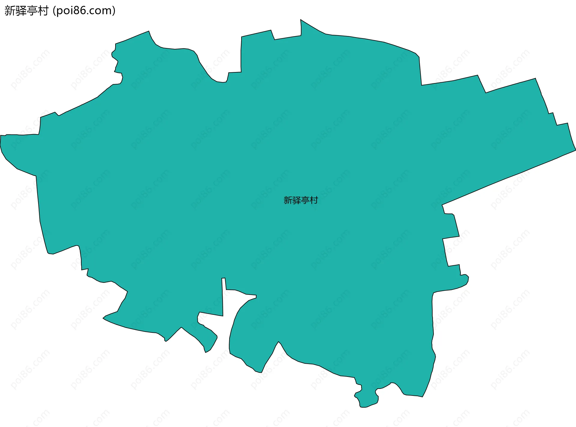新驿亭村边界地图