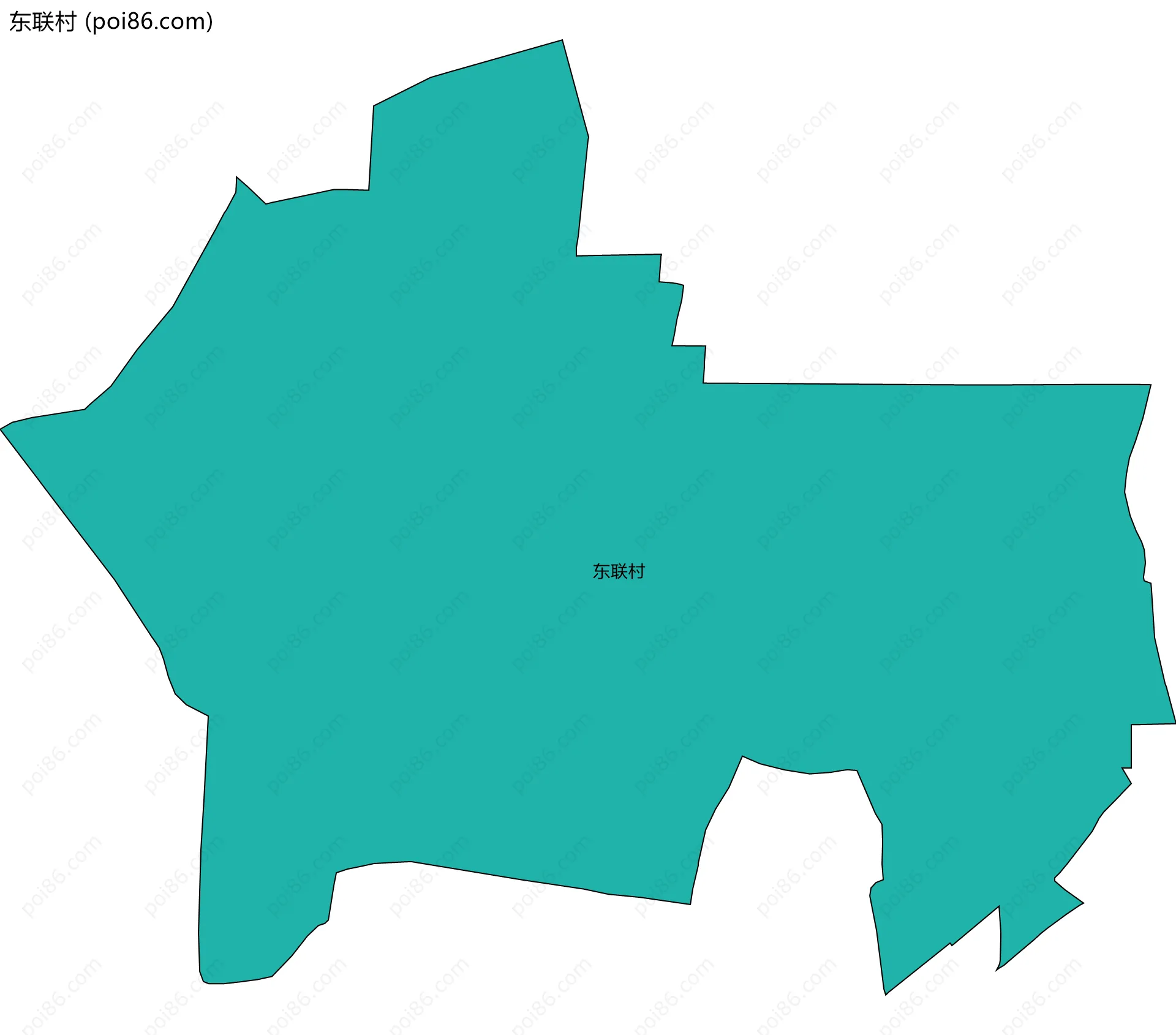 东联村边界地图