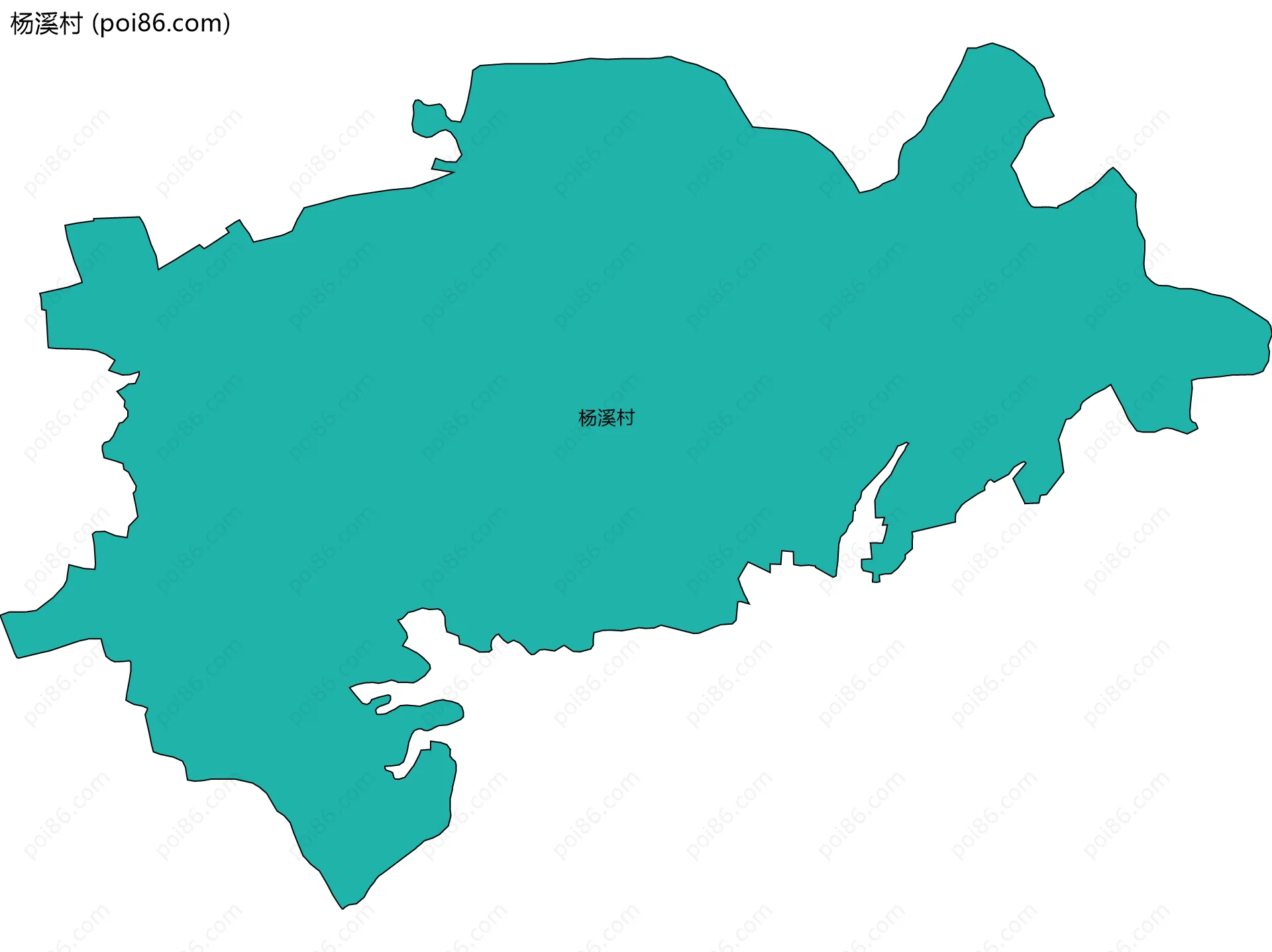 杨溪村边界地图