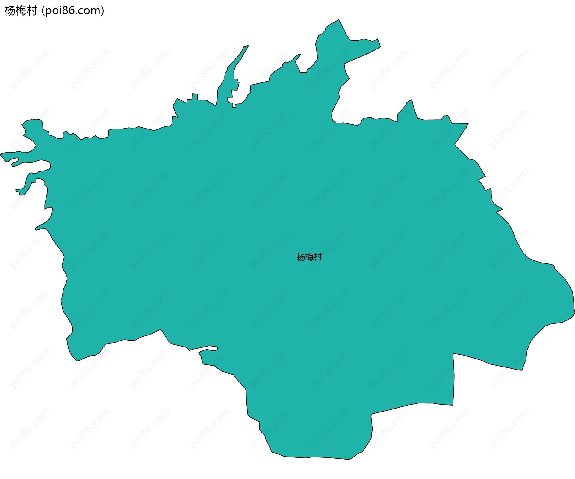 杨梅村边界地图