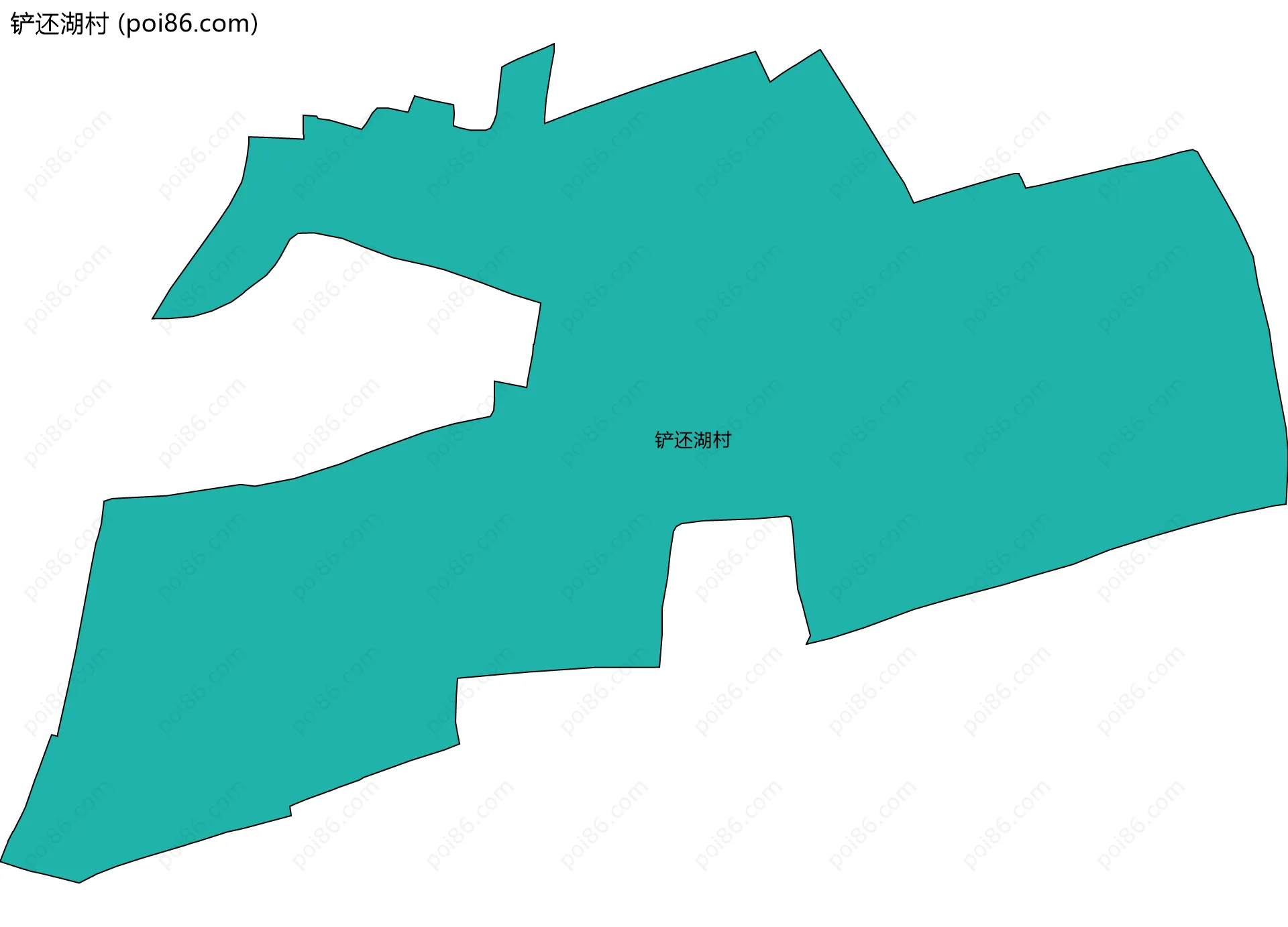 铲还湖村边界地图