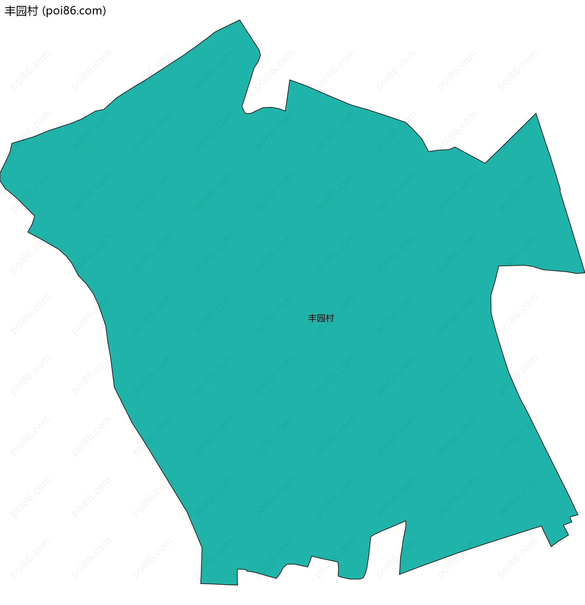 丰园村边界地图
